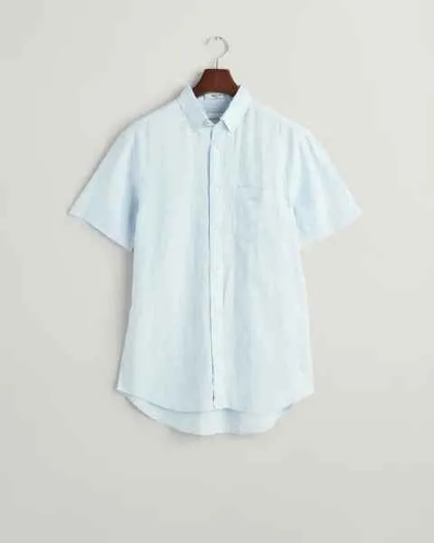 REG LINEN STRIPE SS SHIRT