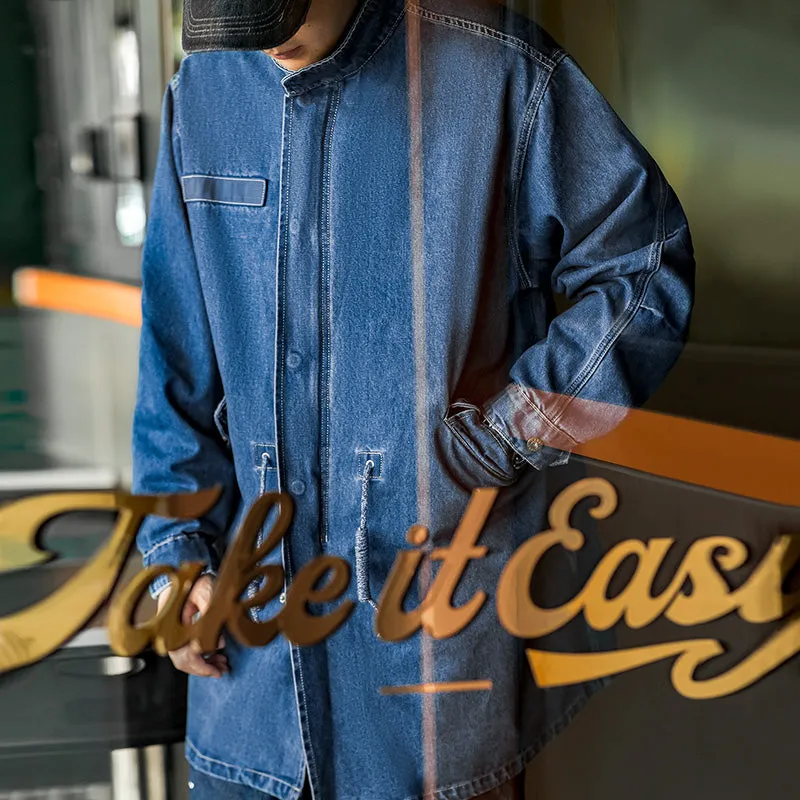 Retro M65 Denim Fishtail Parka Outwears