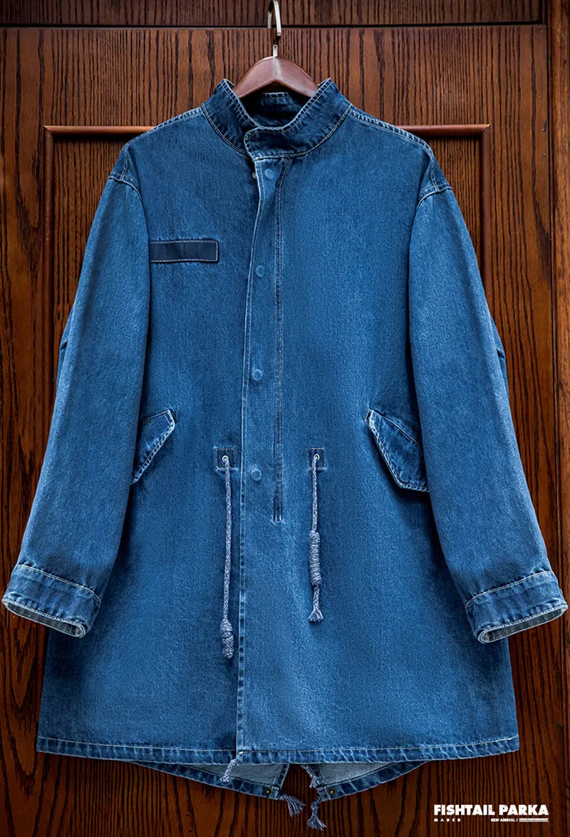 Retro M65 Denim Fishtail Parka Outwears