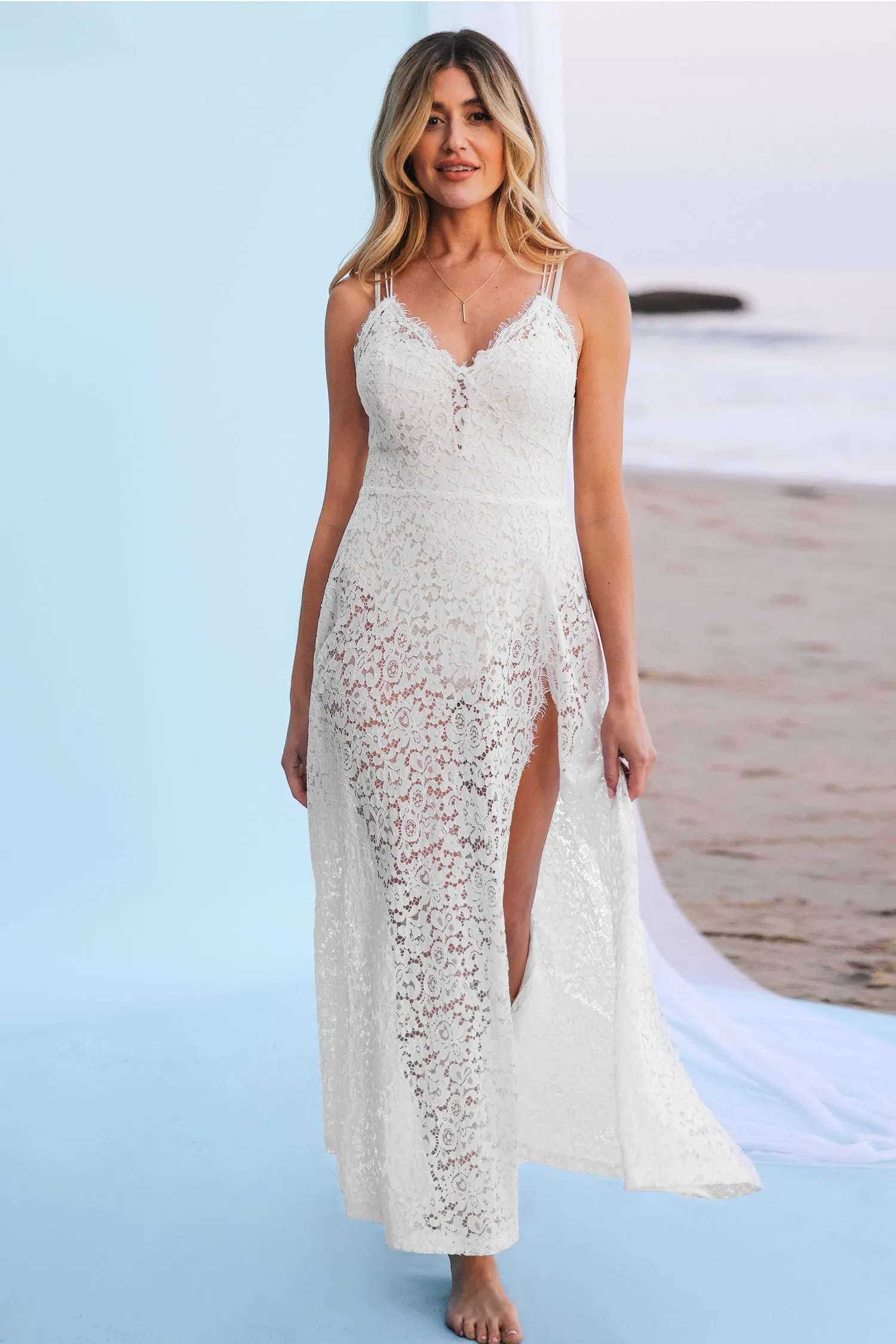 Romance Lace Maxi Cover-Up Dress