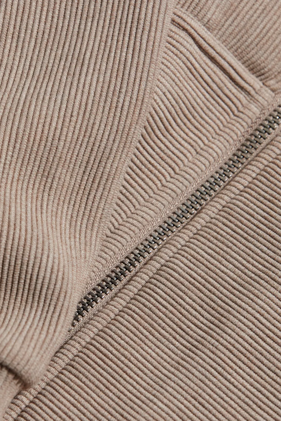 Rosanne Zip Through Sweat Taupe Marl