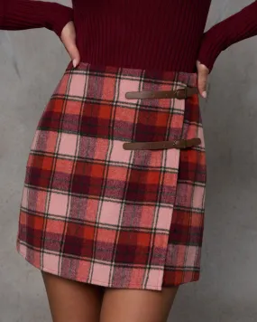 Rosey Plaid Mini Skirt