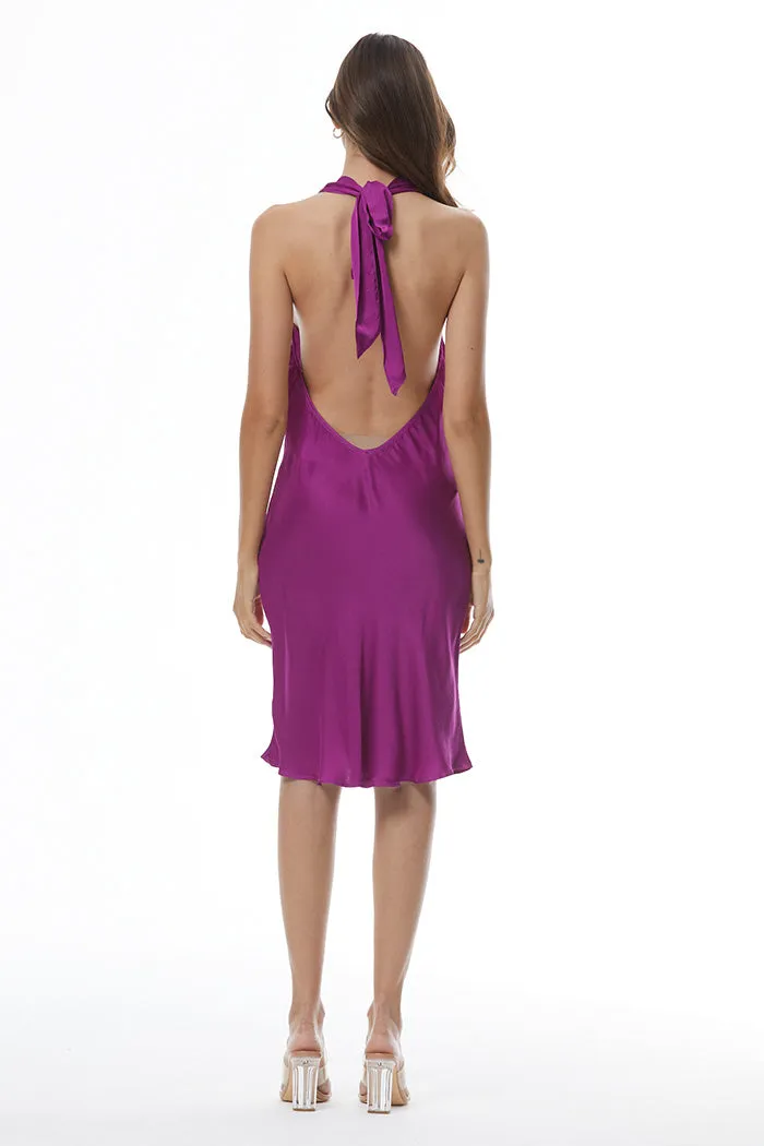 Samantha Halter Dress // Deep Magenta ~ NO RETURNS