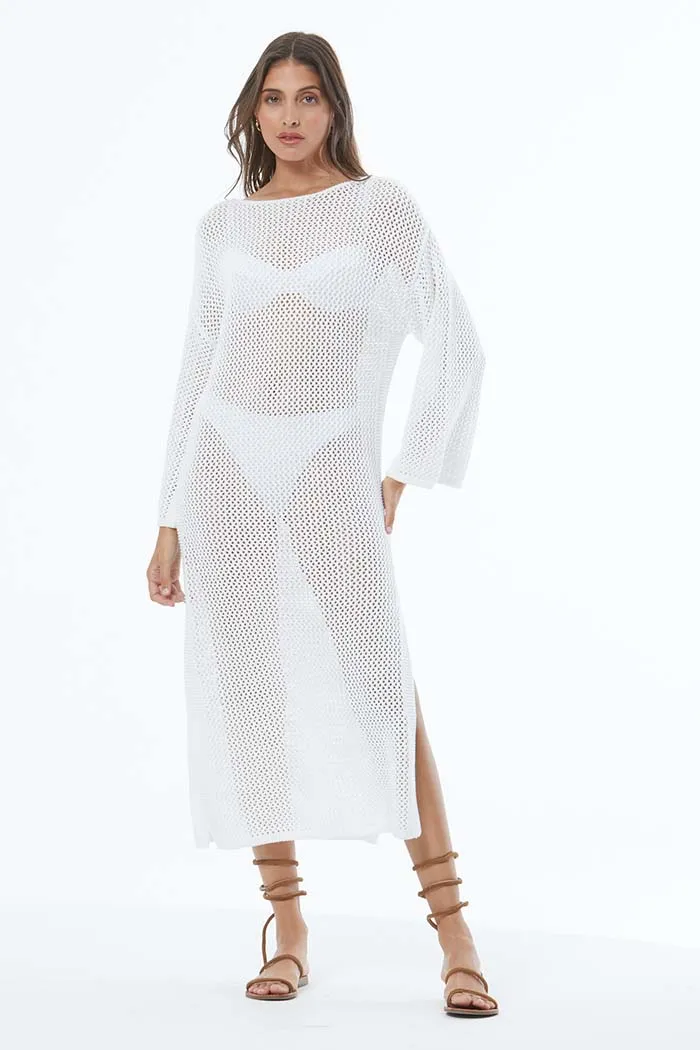 Santorini Crochet Dress // Bone ~ NO RETURNS