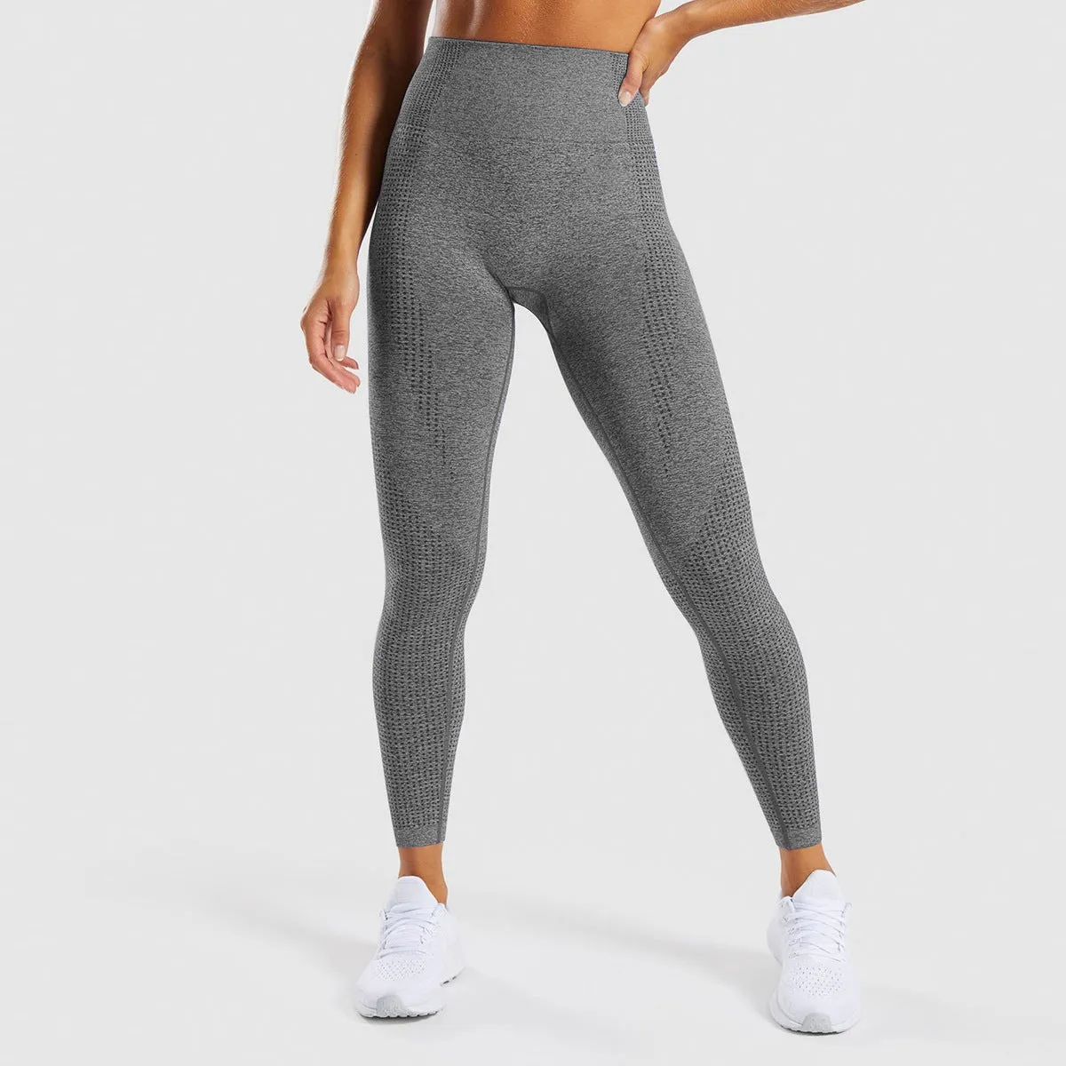 Seamless Yoga Pants Women's European and American Elastic Workout Clothes Women's Sports Point Tights