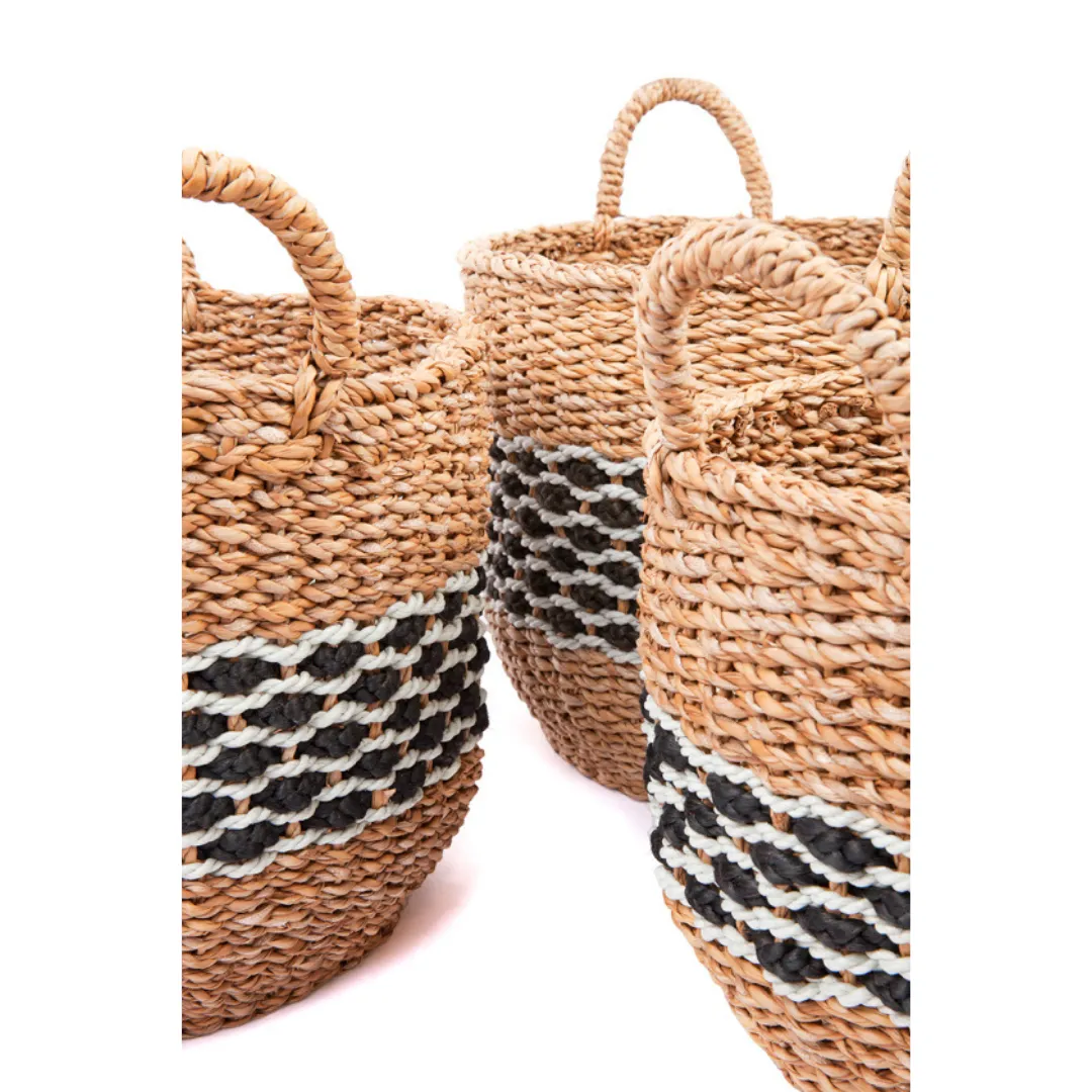 Set of 3 Sadar Handmade Natural Seagrass Storage Basket and Planter