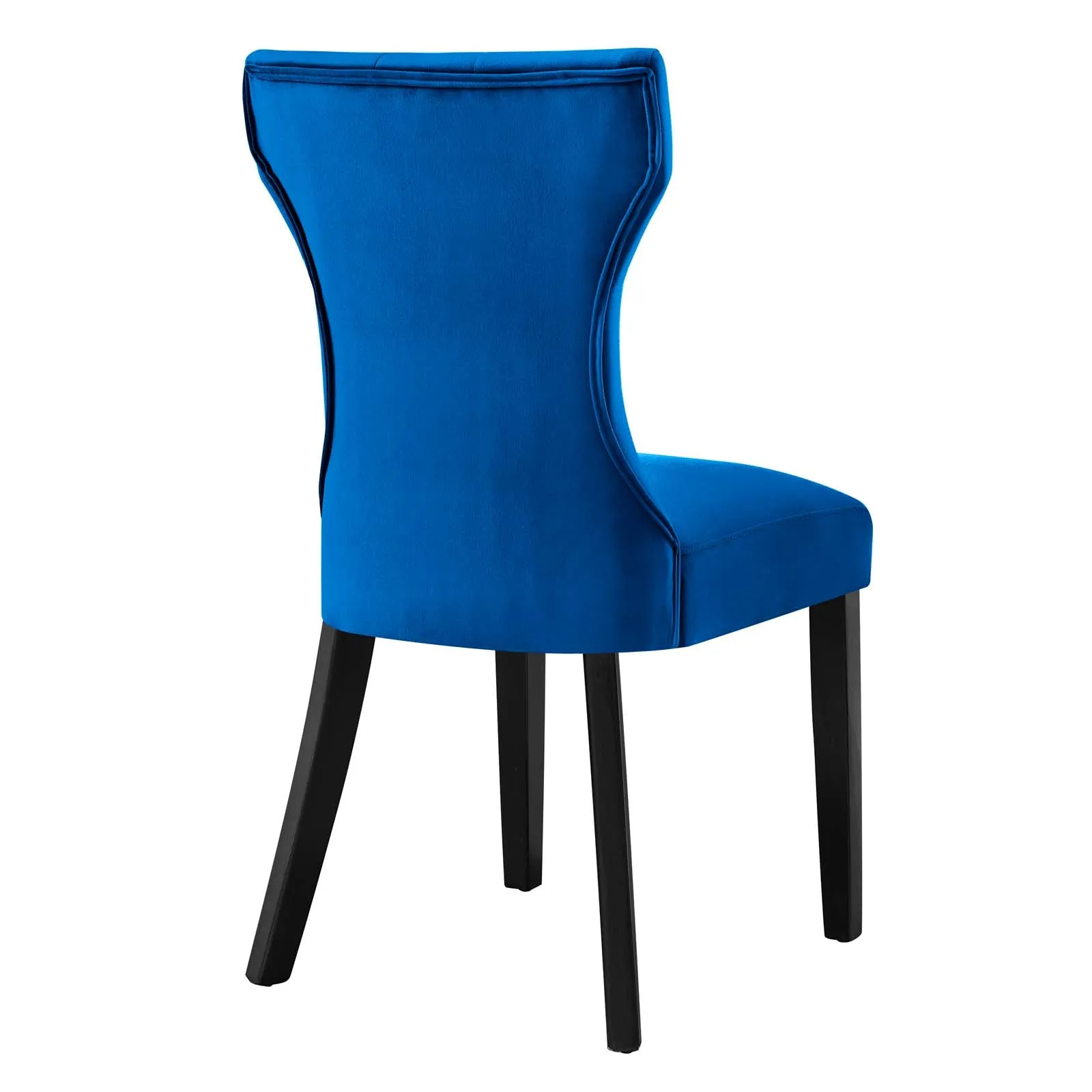 Silhouette Performance Velvet Dining Chairs - Set of 2 Navy EEI-5014-NAV