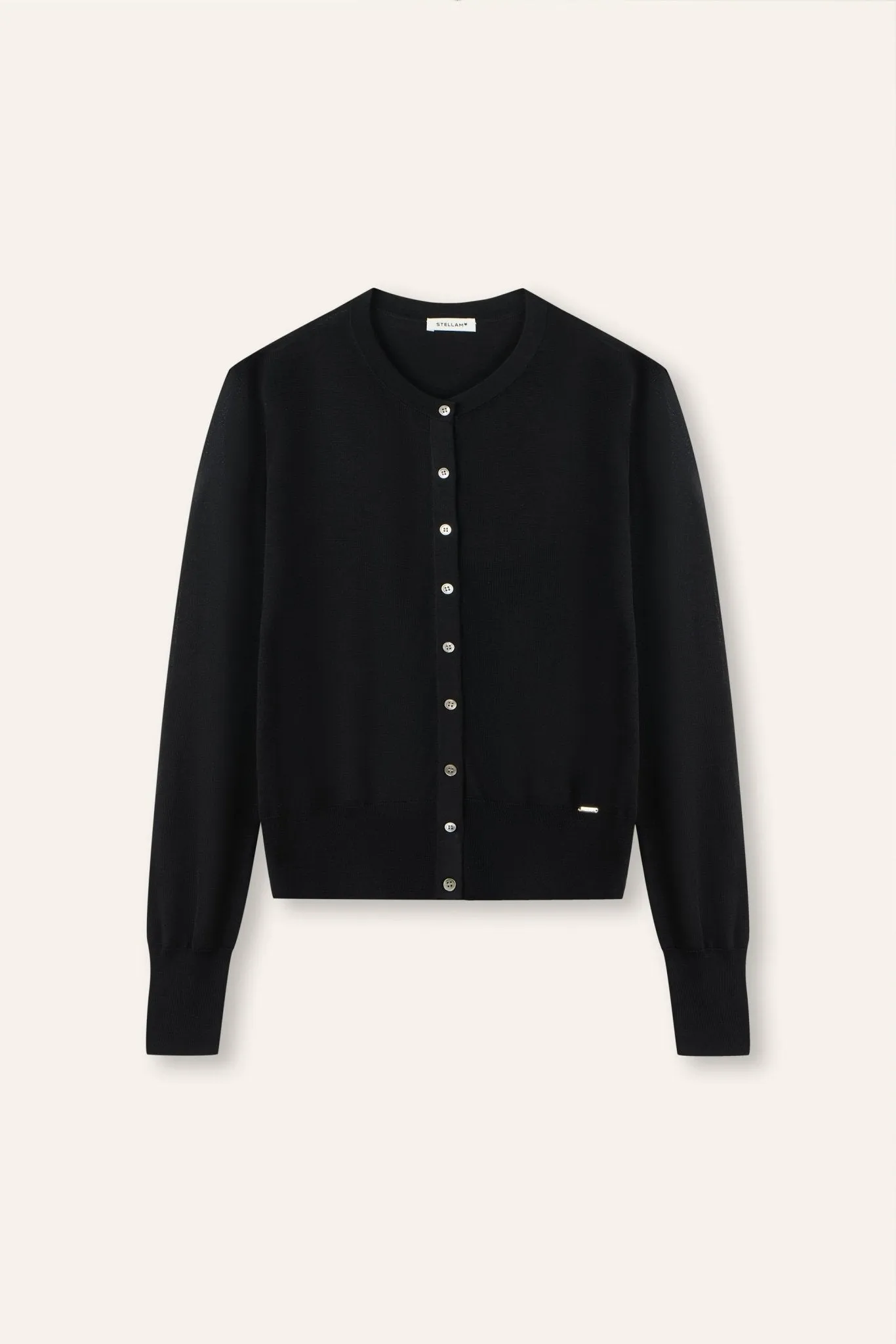 SILK-VIVIAN classic cardigan (Black)