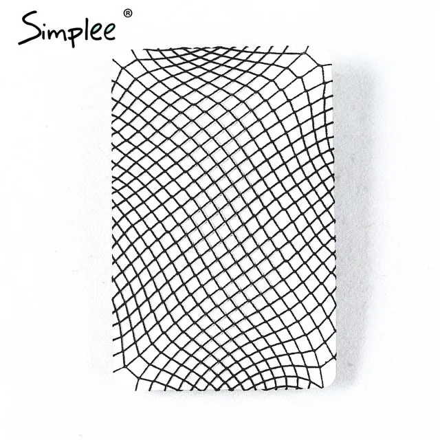 Simplee Hollow out sexy pantyhose female Mesh black women tights stocking slim fishnet stockings club party hosiery 2017