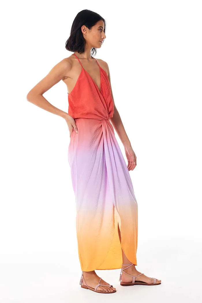 Siren Slip Textured Rayon // Mandarin Ombre