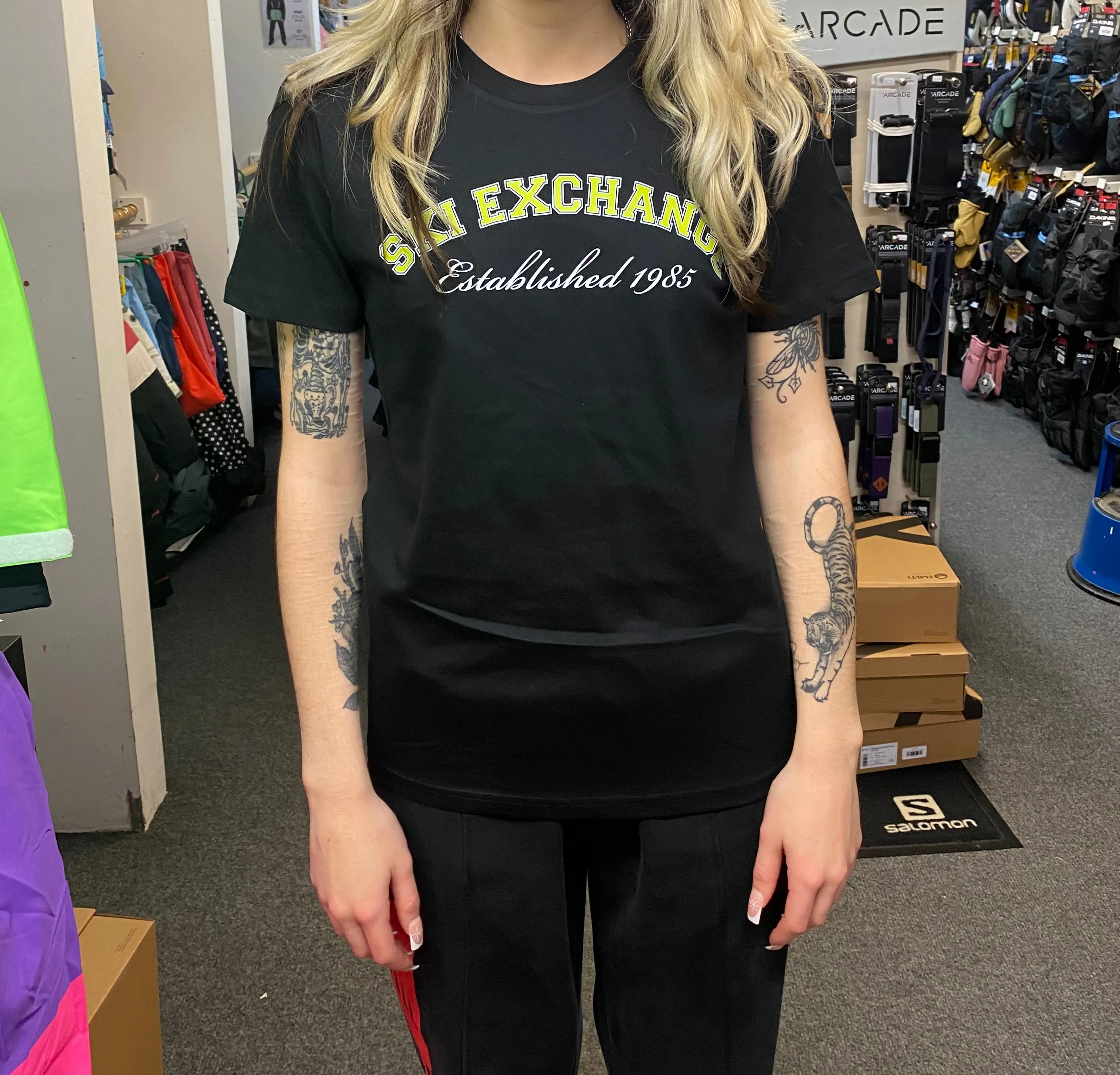 Ski Exchange Old School T-Shirt Black