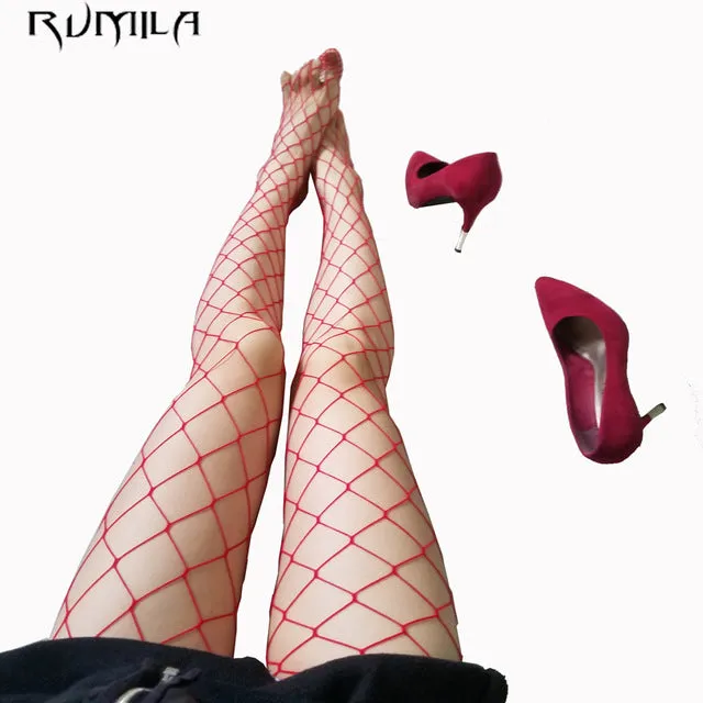 Skin medium grid SEXY women high waist stocking fishnet club tights panty knitting net pantyhose trouser mesh lingerie TT016