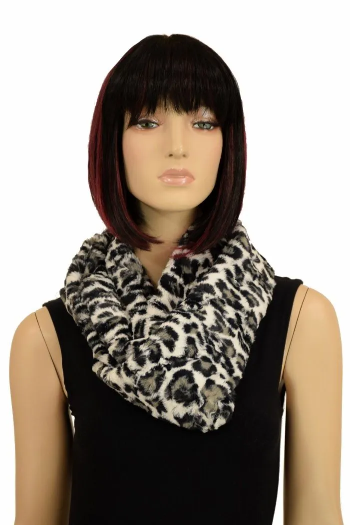 Snow Leopard Minky Infinity Scarf