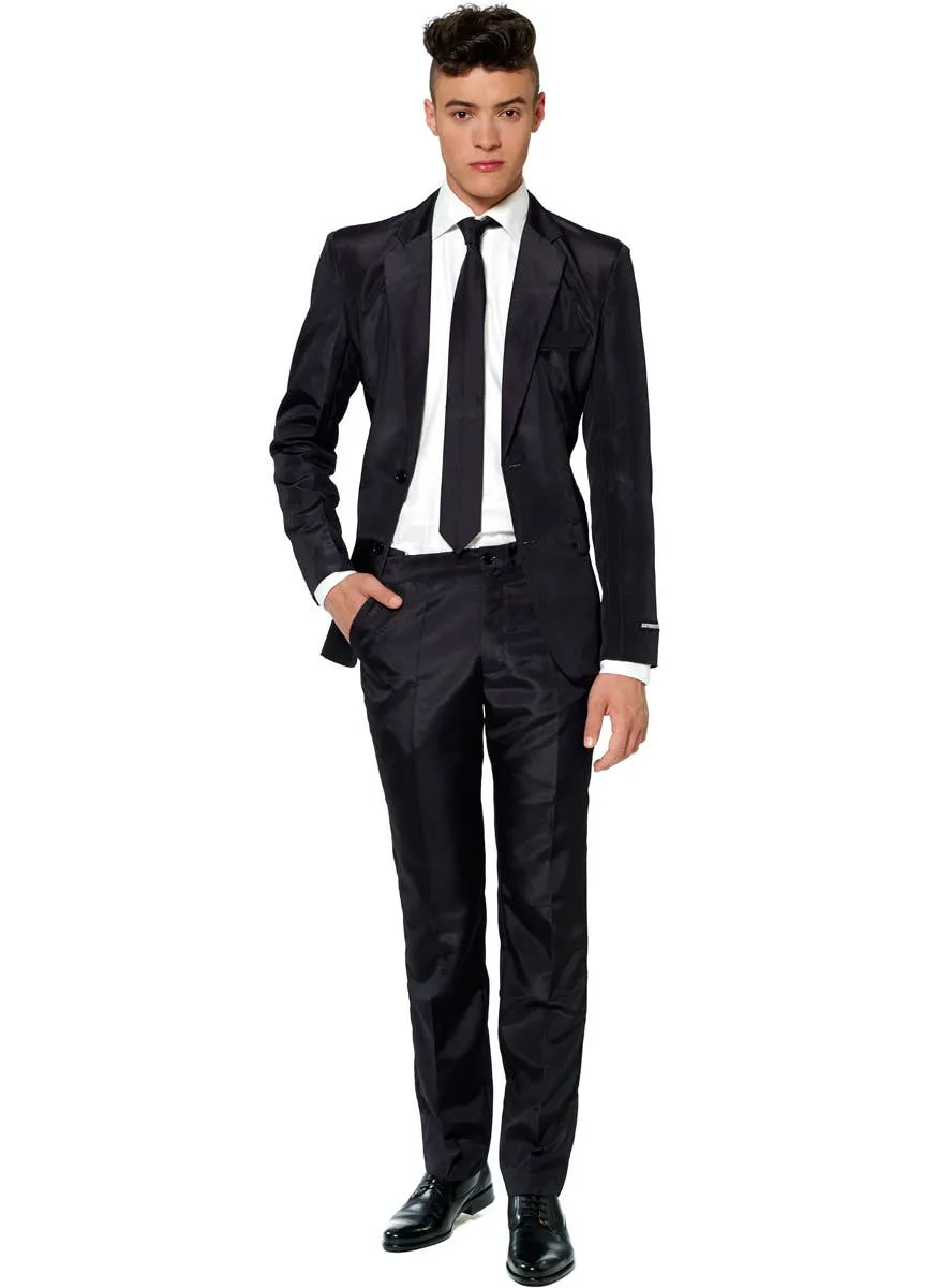 Solid Black Mens Deluxe Suitmeister Costume Suit