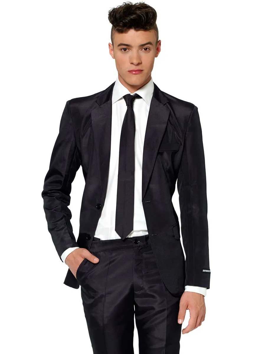 Solid Black Mens Deluxe Suitmeister Costume Suit