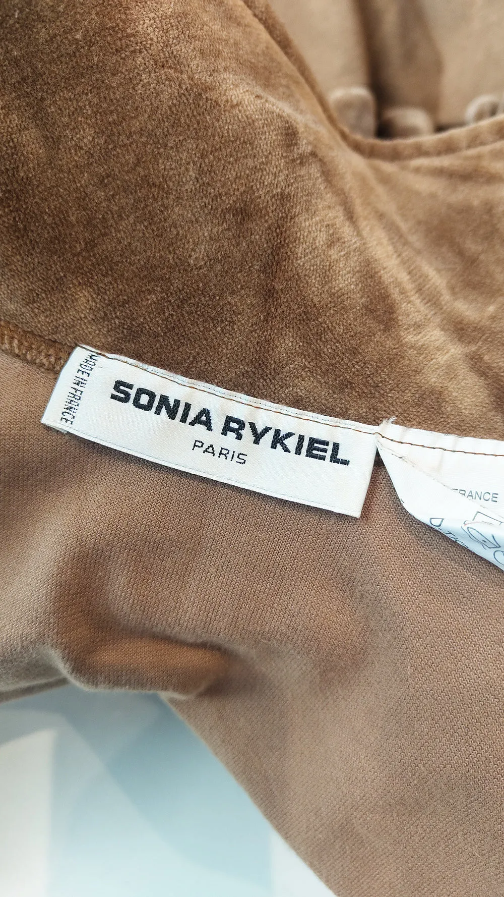 Sonia Rykiel Vintage Womens Brown Velour Bomber Jacket, 1980s