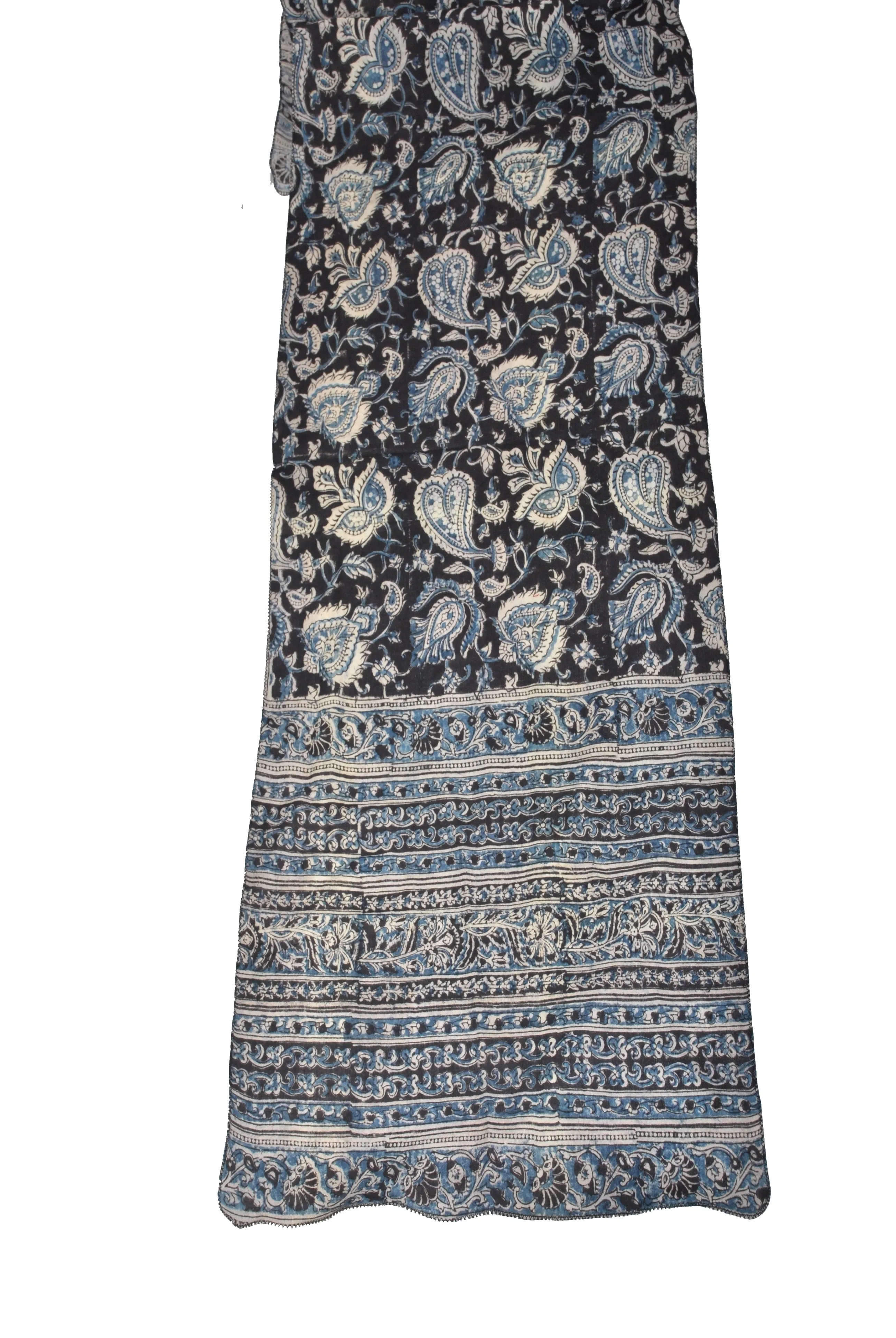 SOP0007 - Kalamkari Oblong Scarf with border print