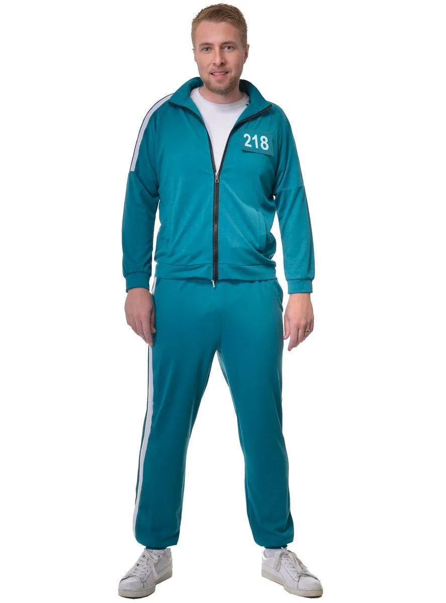 Squid Play 001 or 218 Adults Plus Size Player Tracksuit Costume