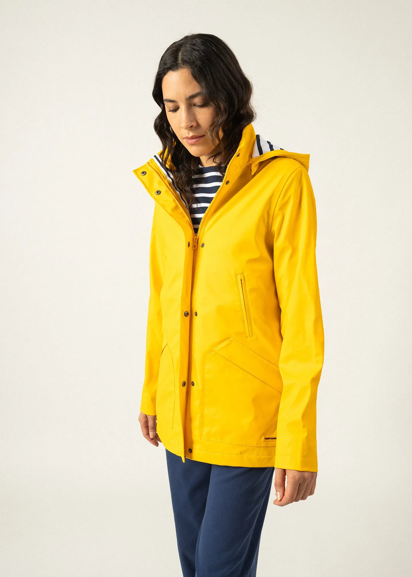 Ste Morgane parka - waterproof, striped jersey lining (JAUNE)