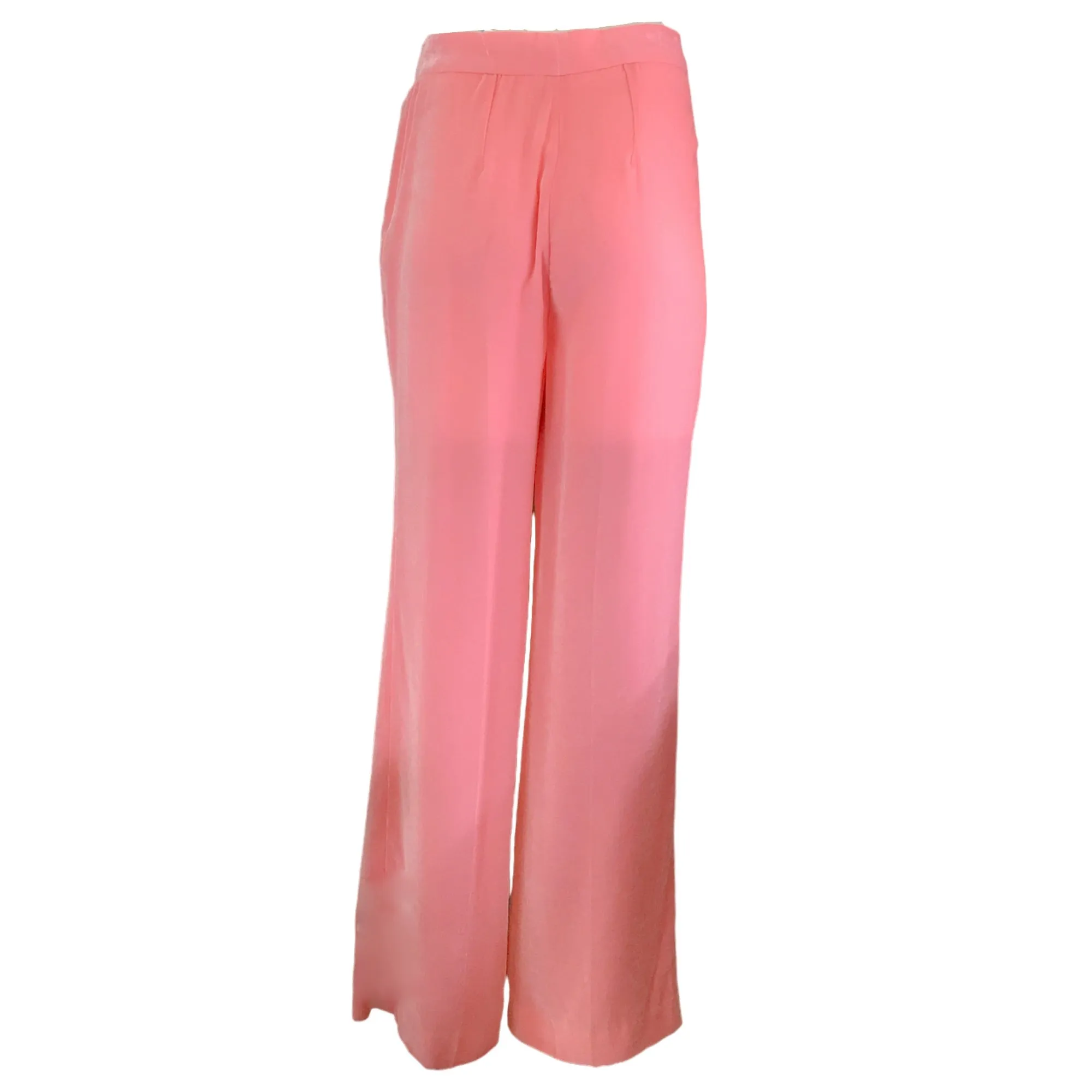 Stella McCartney Pink Velvet Straight Leg Pants