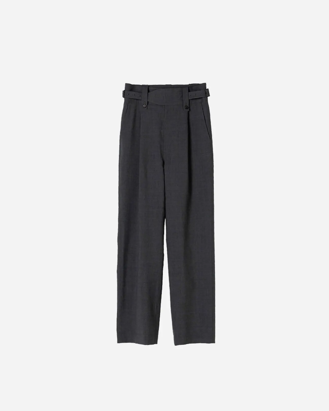 Super140 WOOL GURKHA TAPERD TROUSERS .06【GREY】