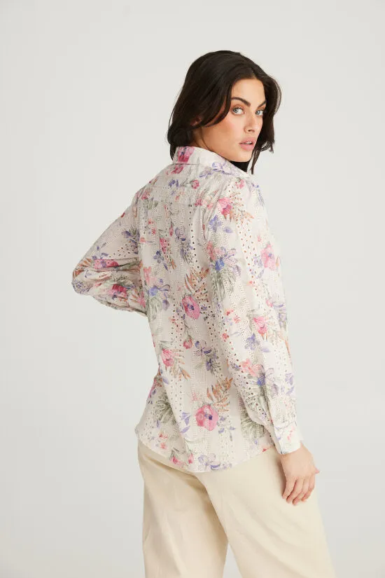 Talisman Flower Child Shirt Floral Broderie