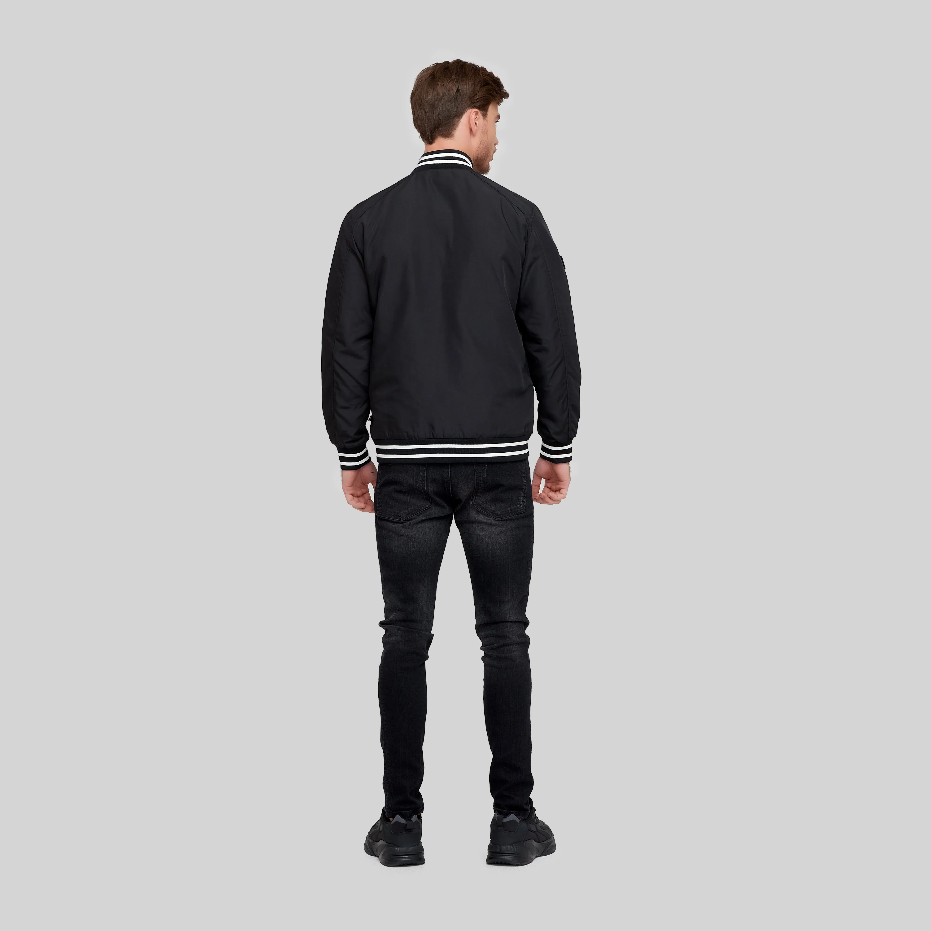 TAW BLACK BOMBER JACKET