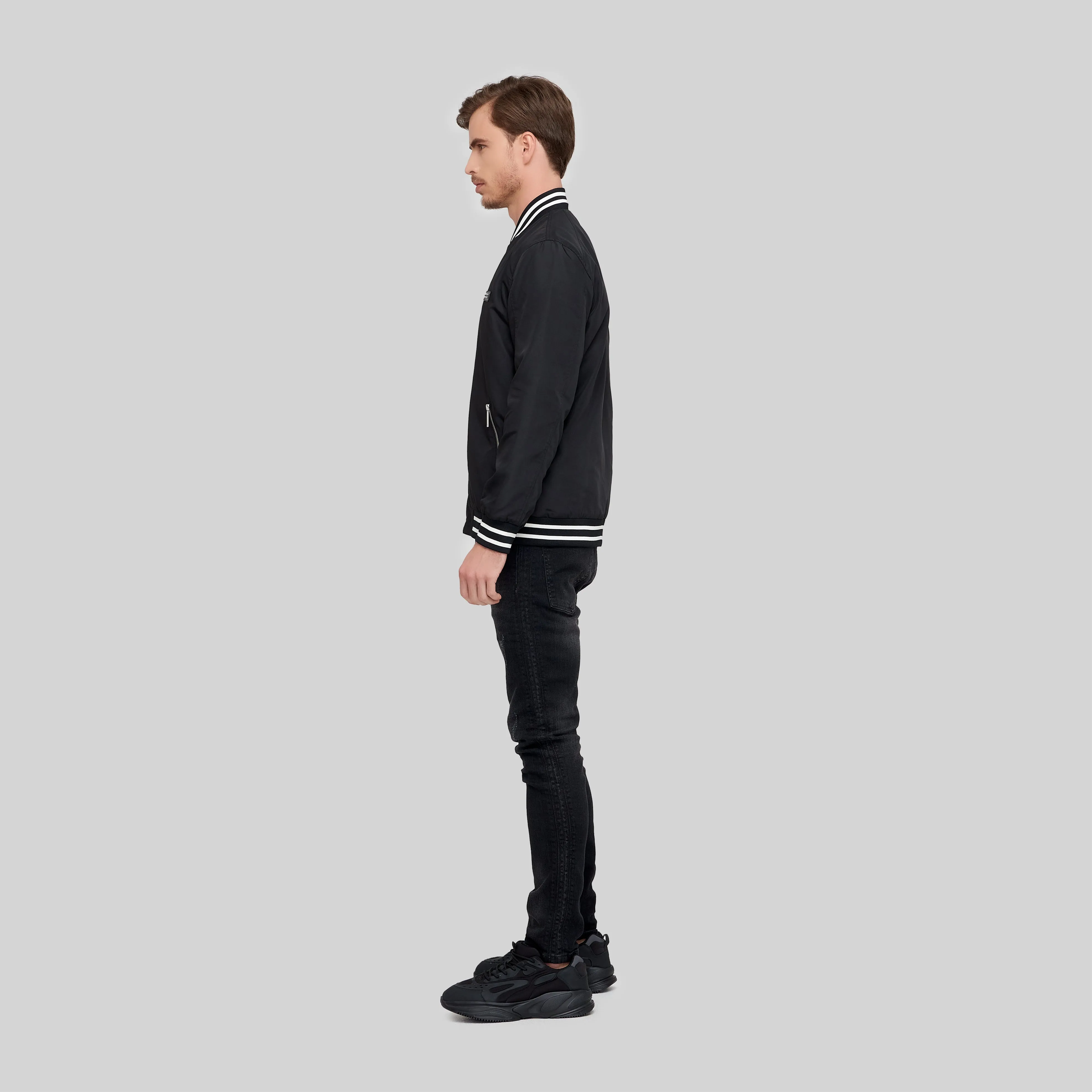 TAW BLACK BOMBER JACKET