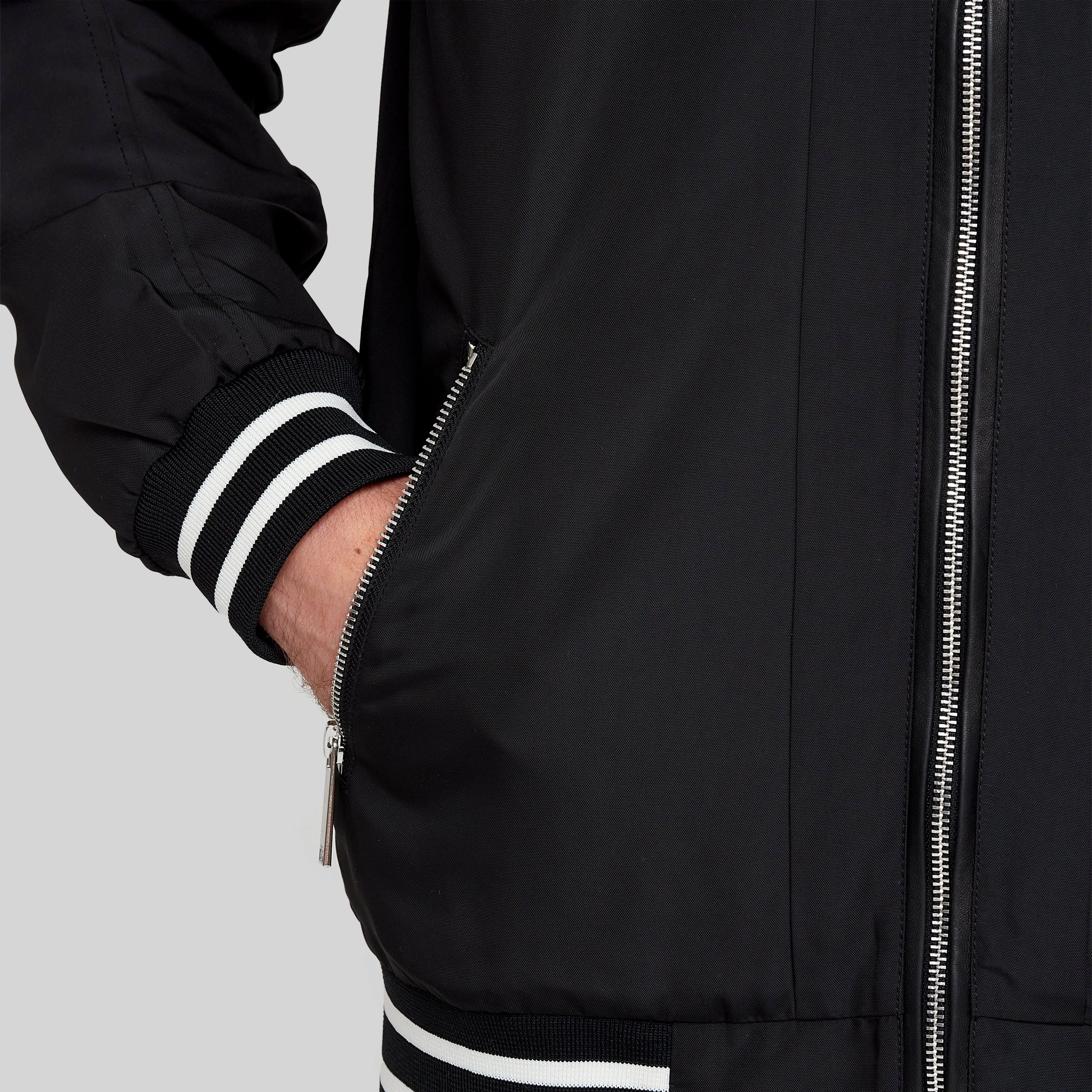 TAW BLACK BOMBER JACKET