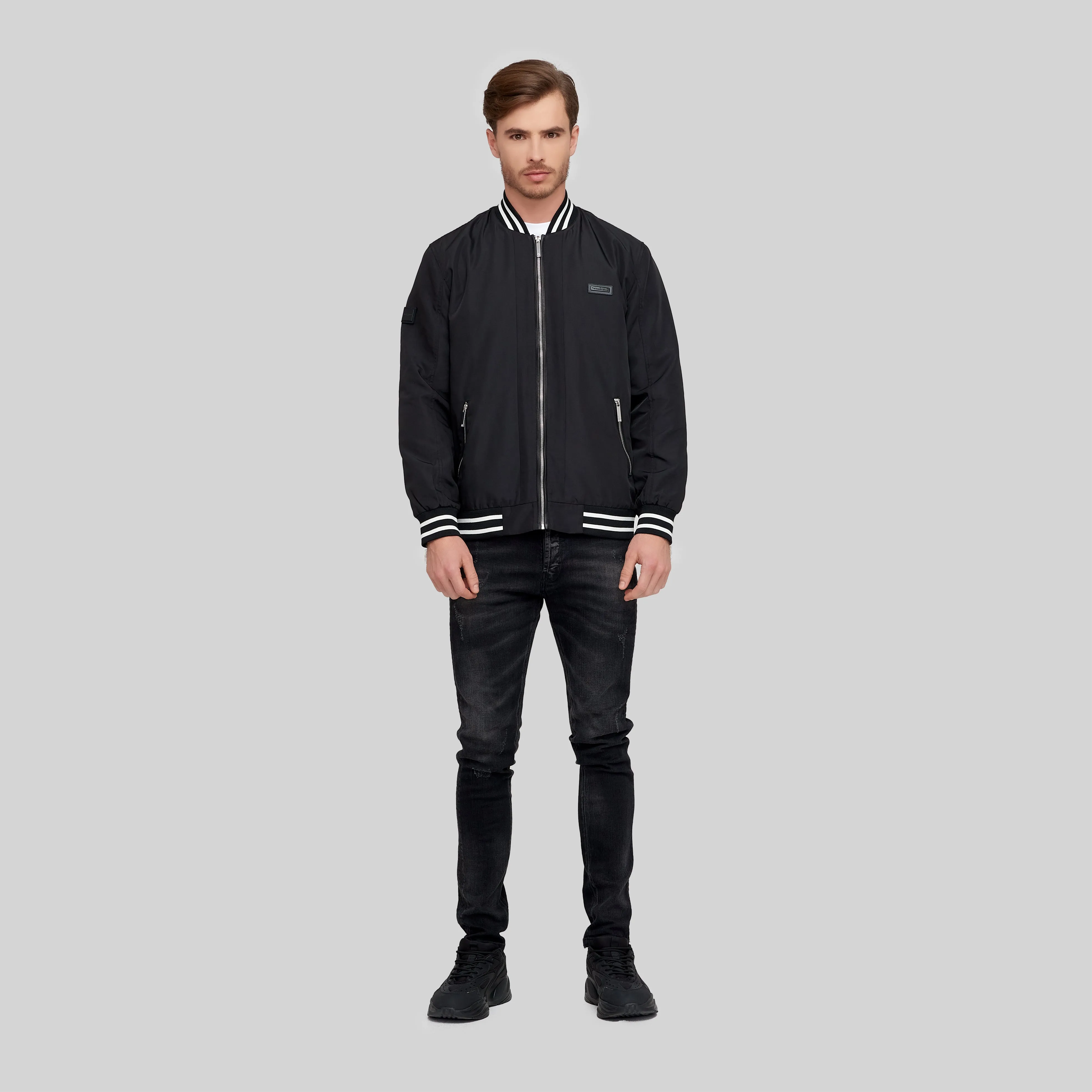 TAW BLACK BOMBER JACKET