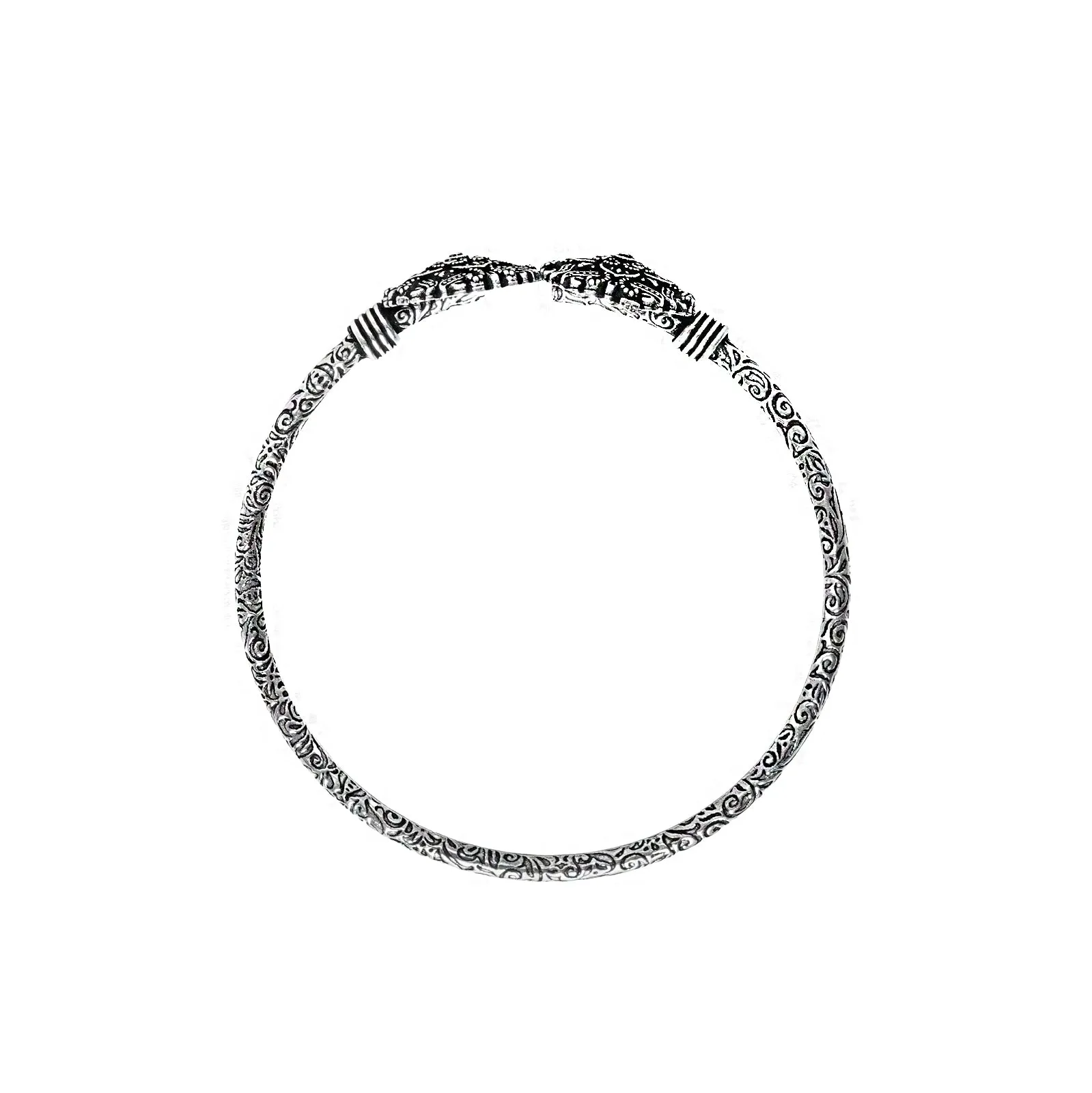 Teejh Akansha Silver Oxidised Floral Bracelet