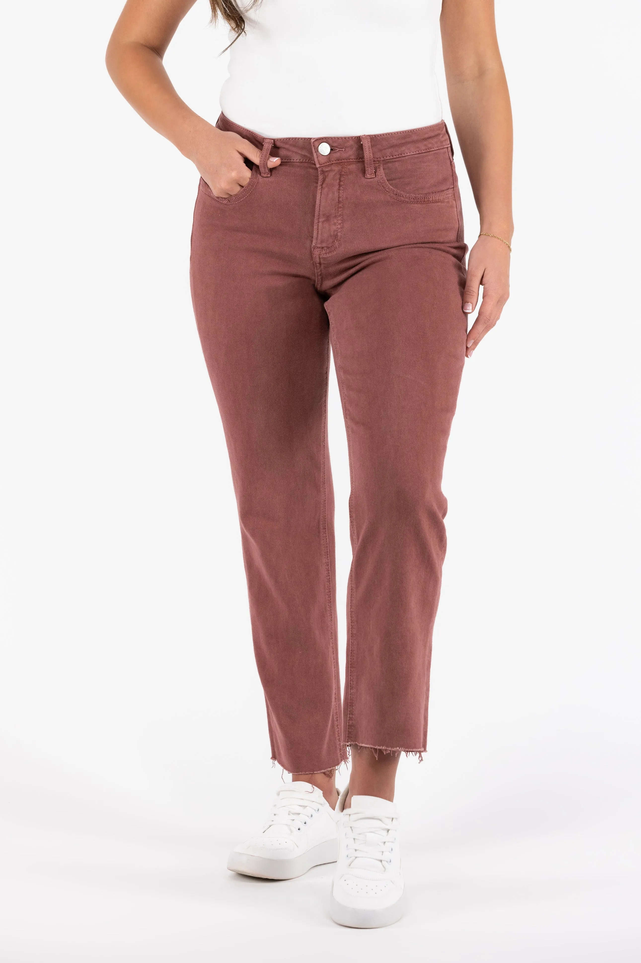 The Kennedy from Lovervet High-Rise Tummy Control Crop Straight Leg Denim