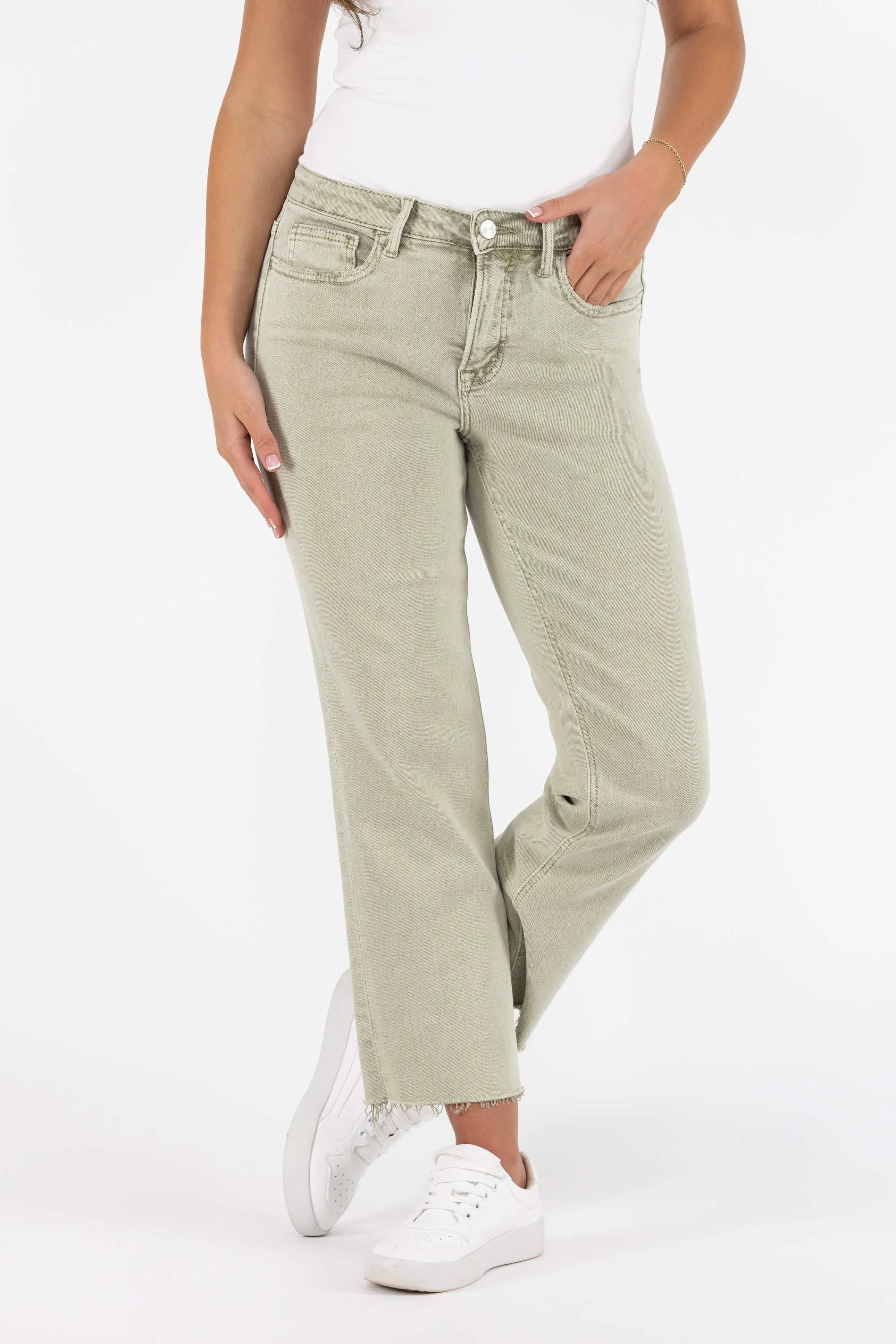 The Kennedy from Lovervet High-Rise Tummy Control Crop Straight Leg Denim