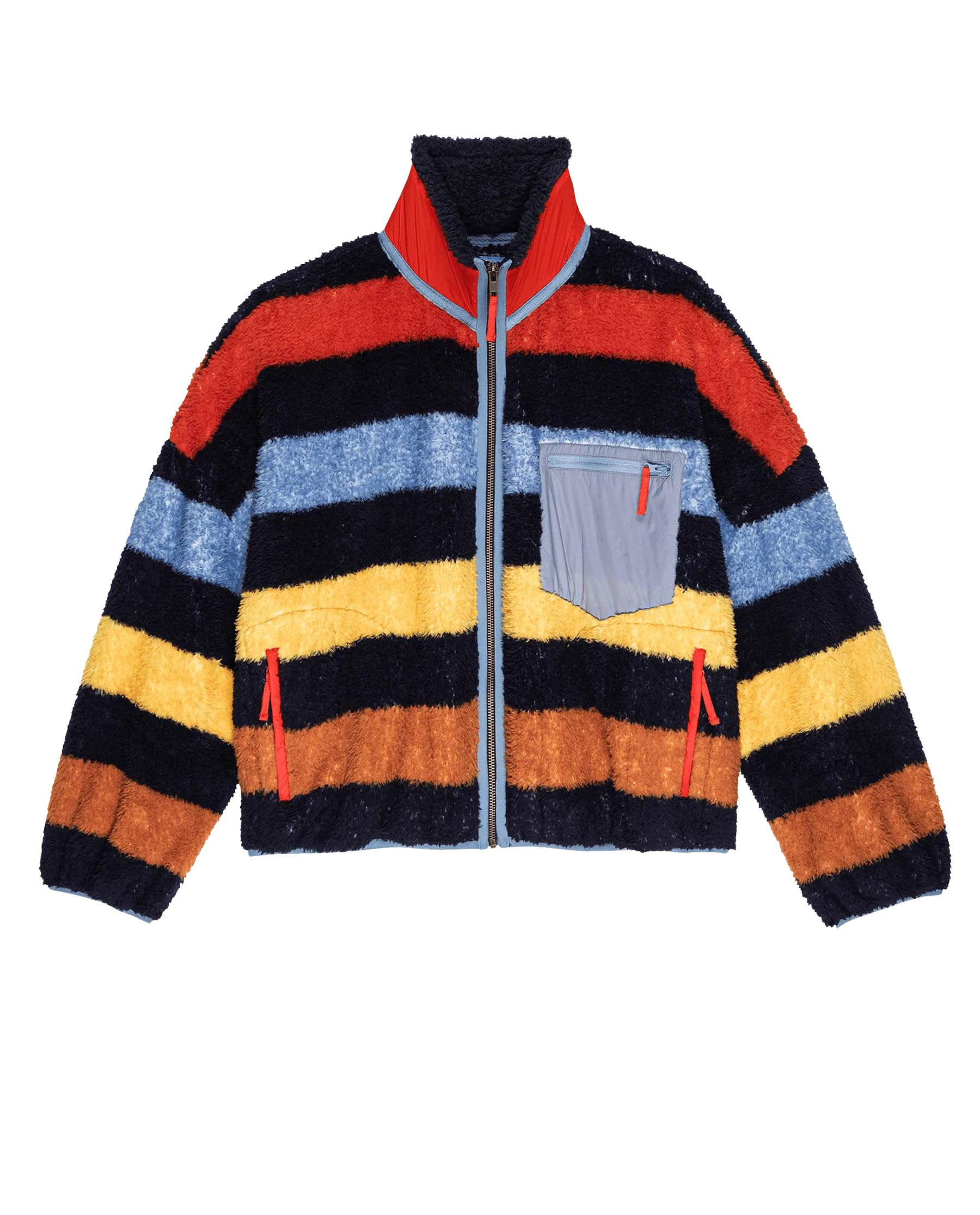 The Plush Terrain Full-Zip. -- Canoe Stripe