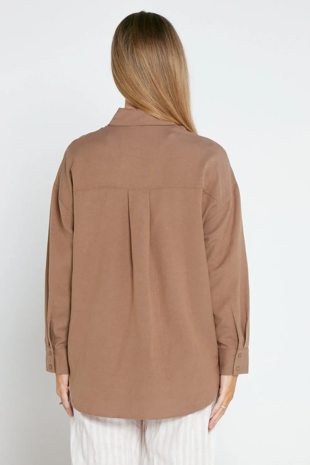 Tiffany Linen Shirt - Brown