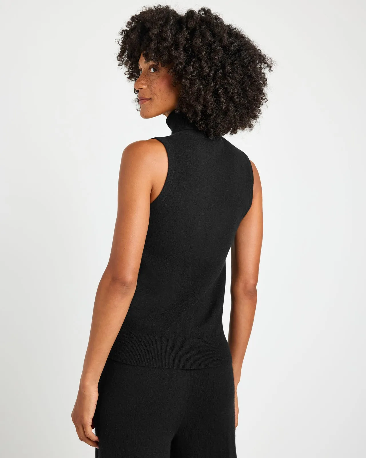 Tori Cashmere Turtleneck Tank