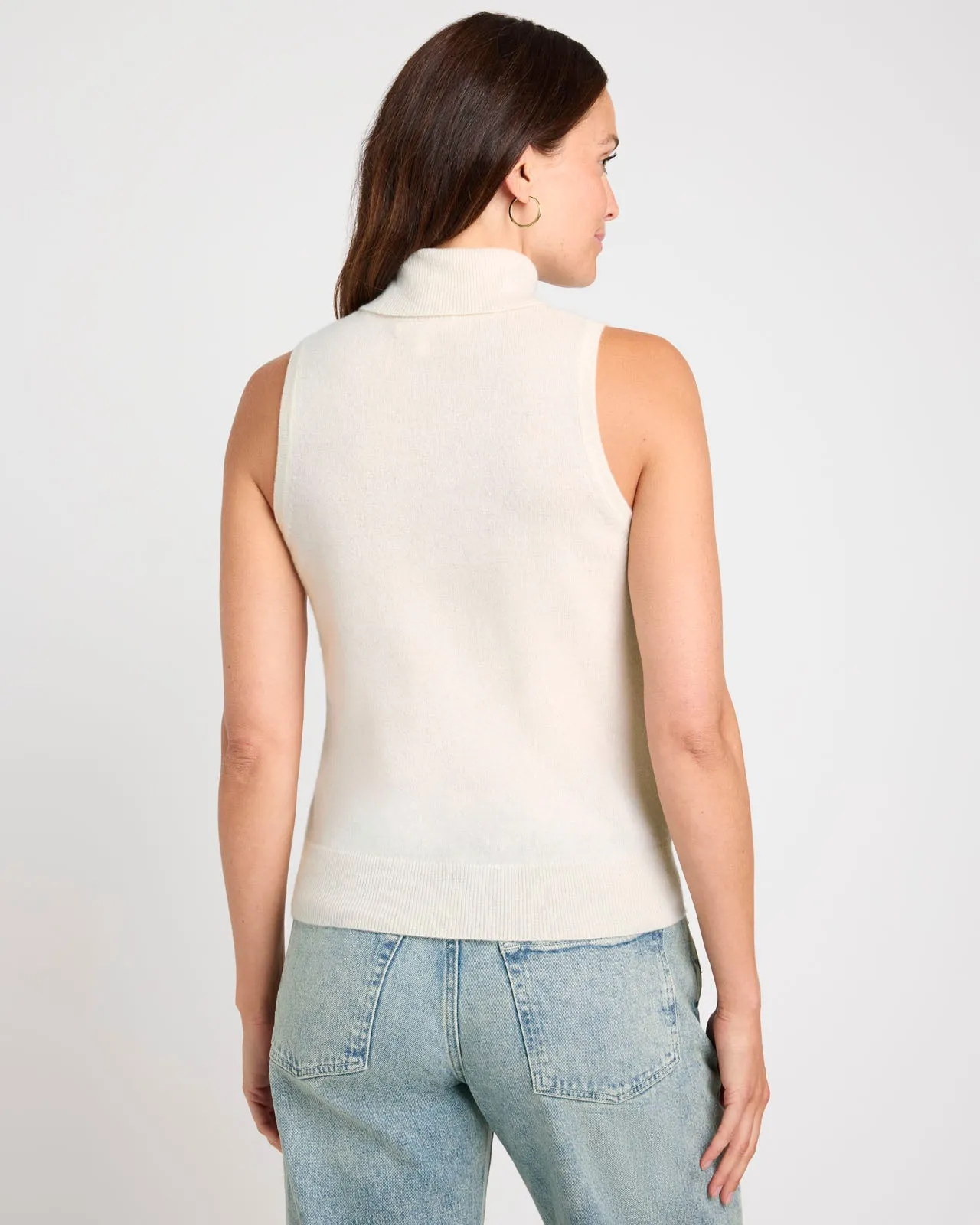 Tori Cashmere Turtleneck Tank