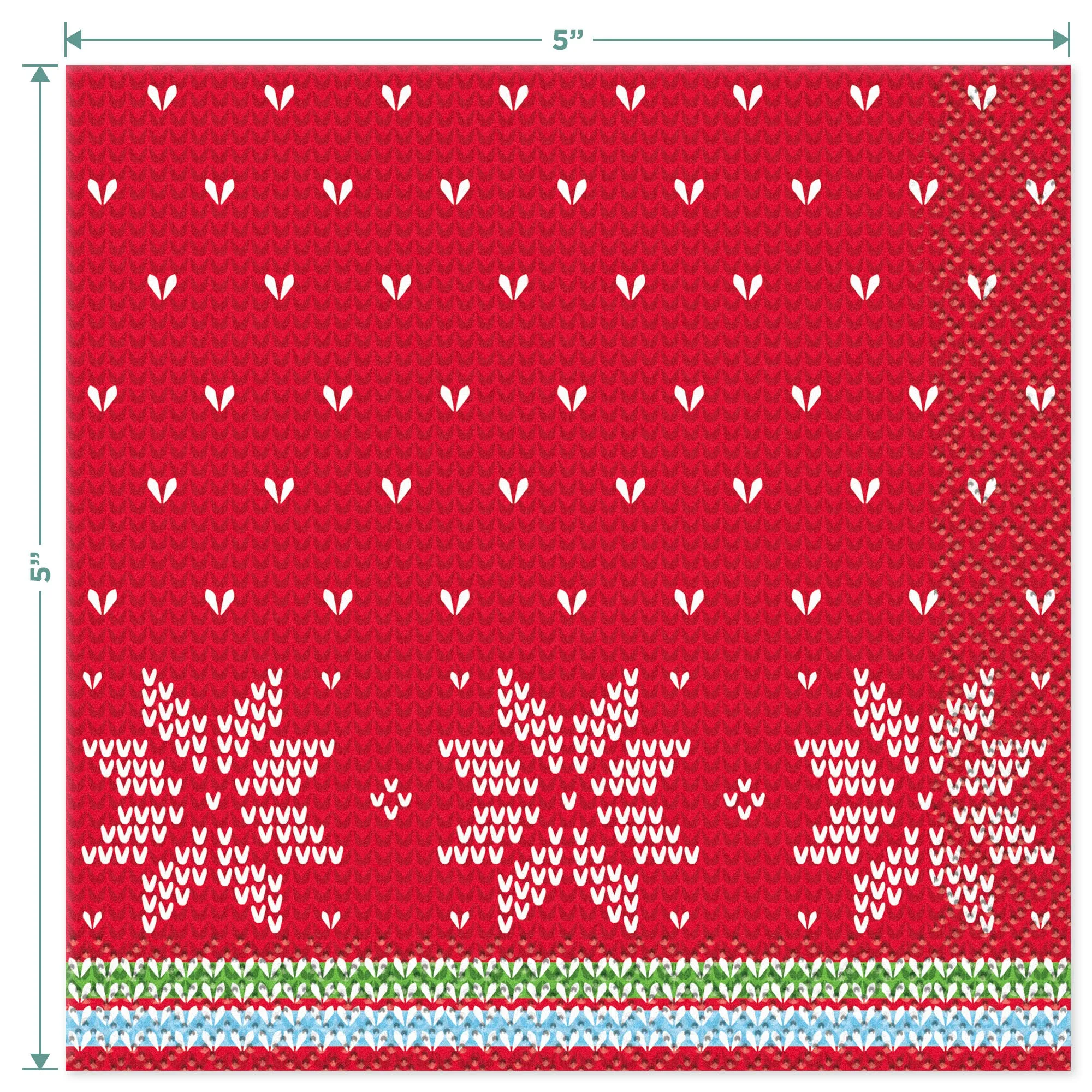 Ugly Sweater Christmas Party Supplies - 4 Sets (Serves 16 Count of Each Design, 64 Total)