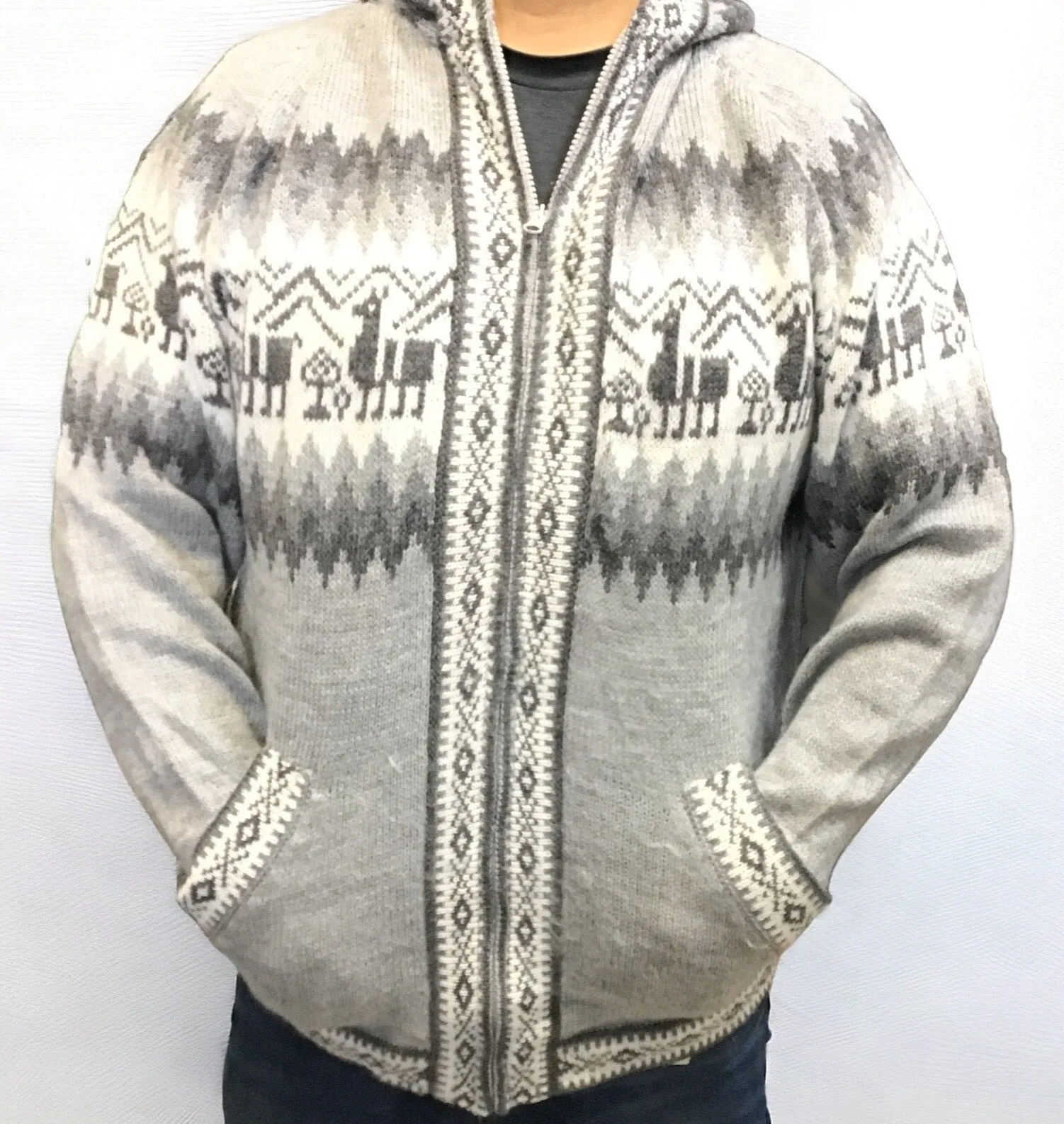 Unisex Alpaca Light Grey Sweater