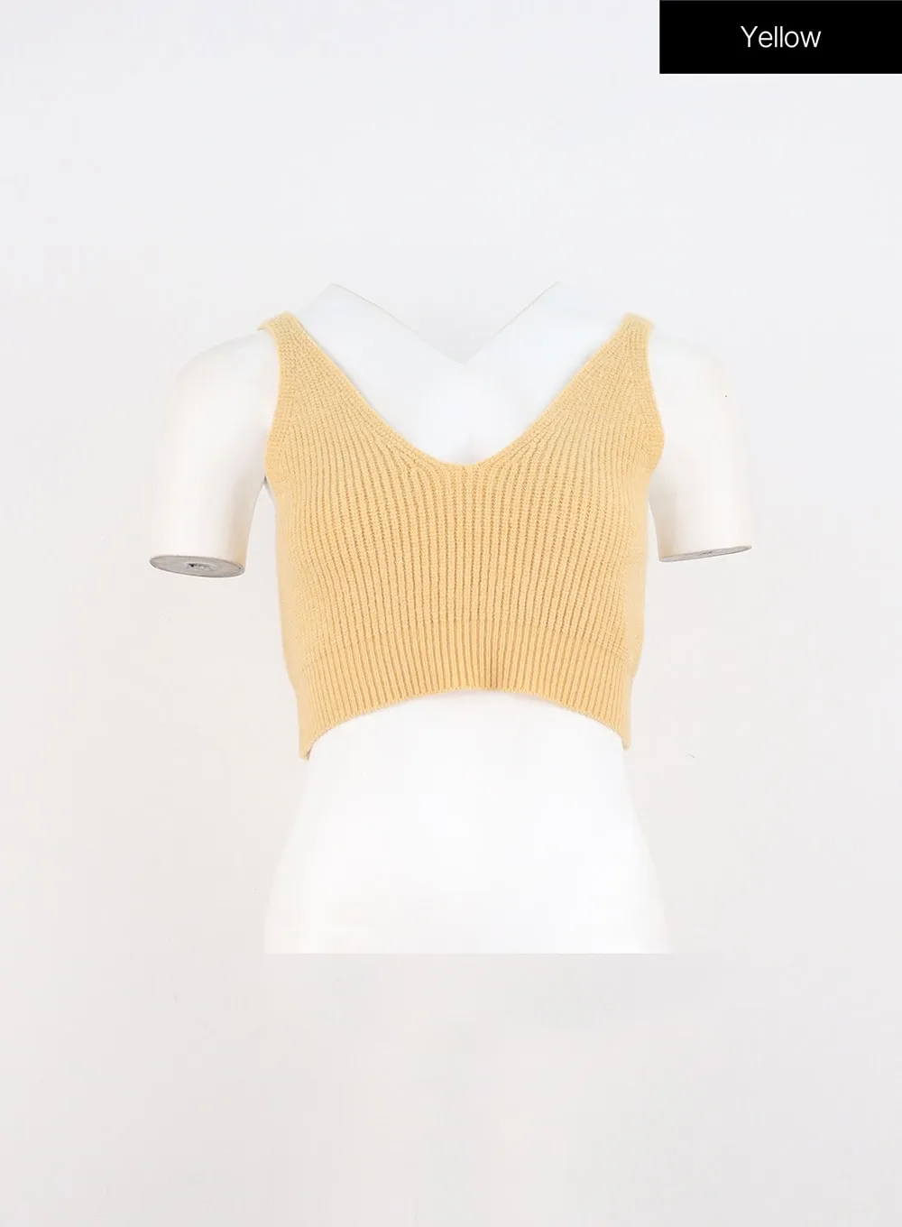 V-Neck Knit Bustier Top IO317