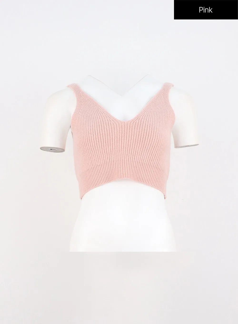 V-Neck Knit Bustier Top IO317