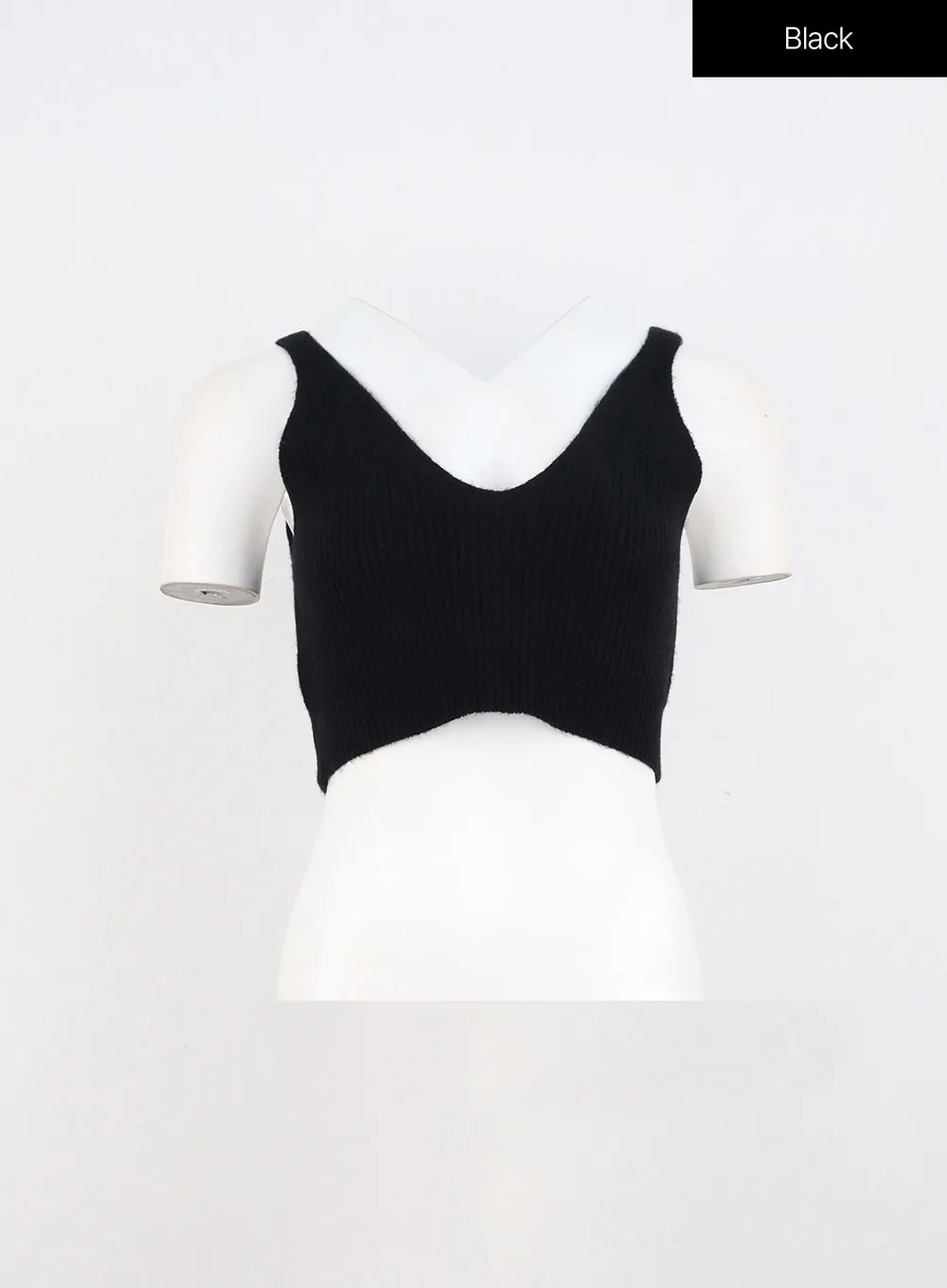 V-Neck Knit Bustier Top IO317