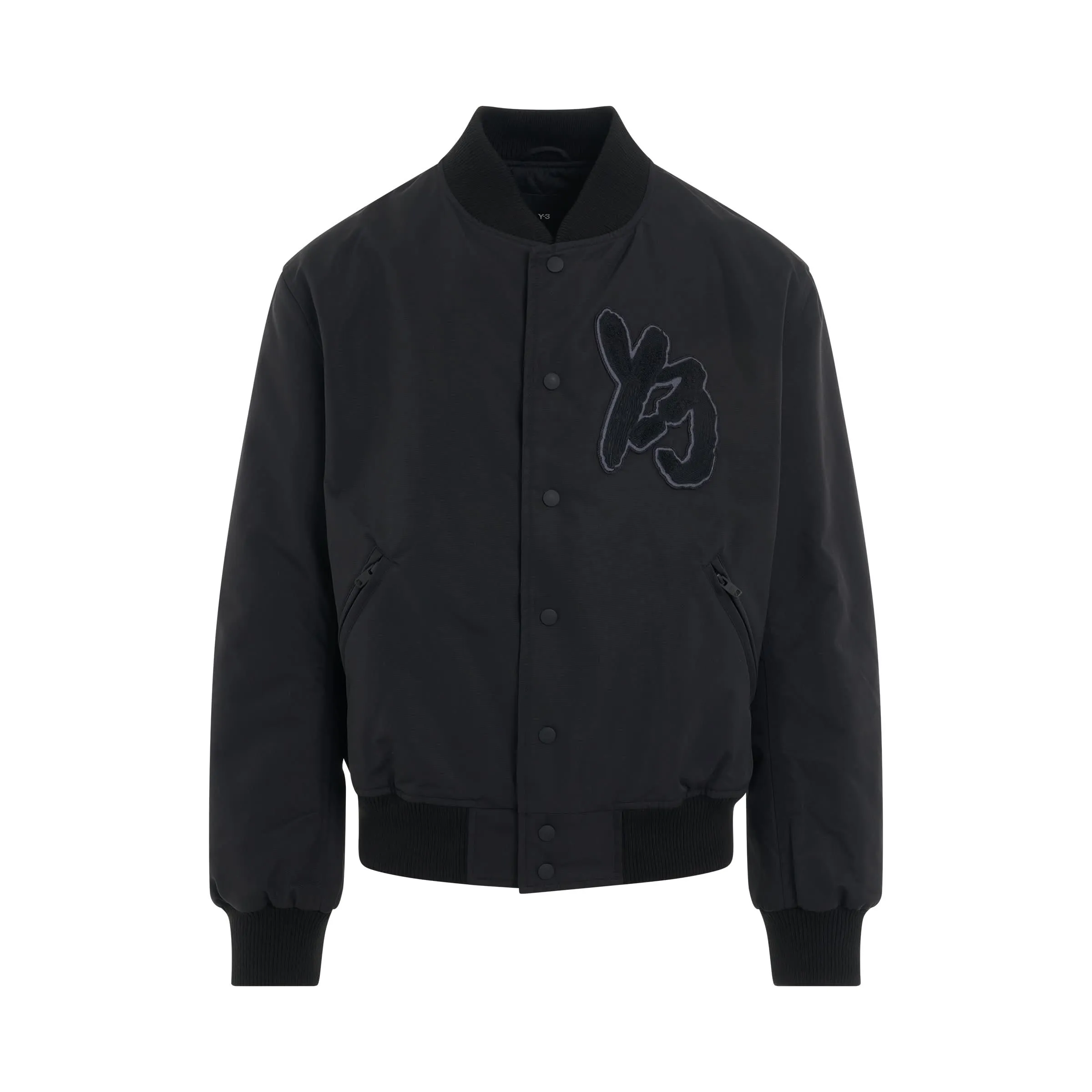 Varsity Team Jacket in Black