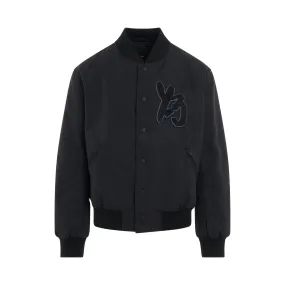 Varsity Team Jacket in Black