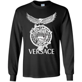 Versace Supervip Logo T-shirt Men Long Sleeve Shirt