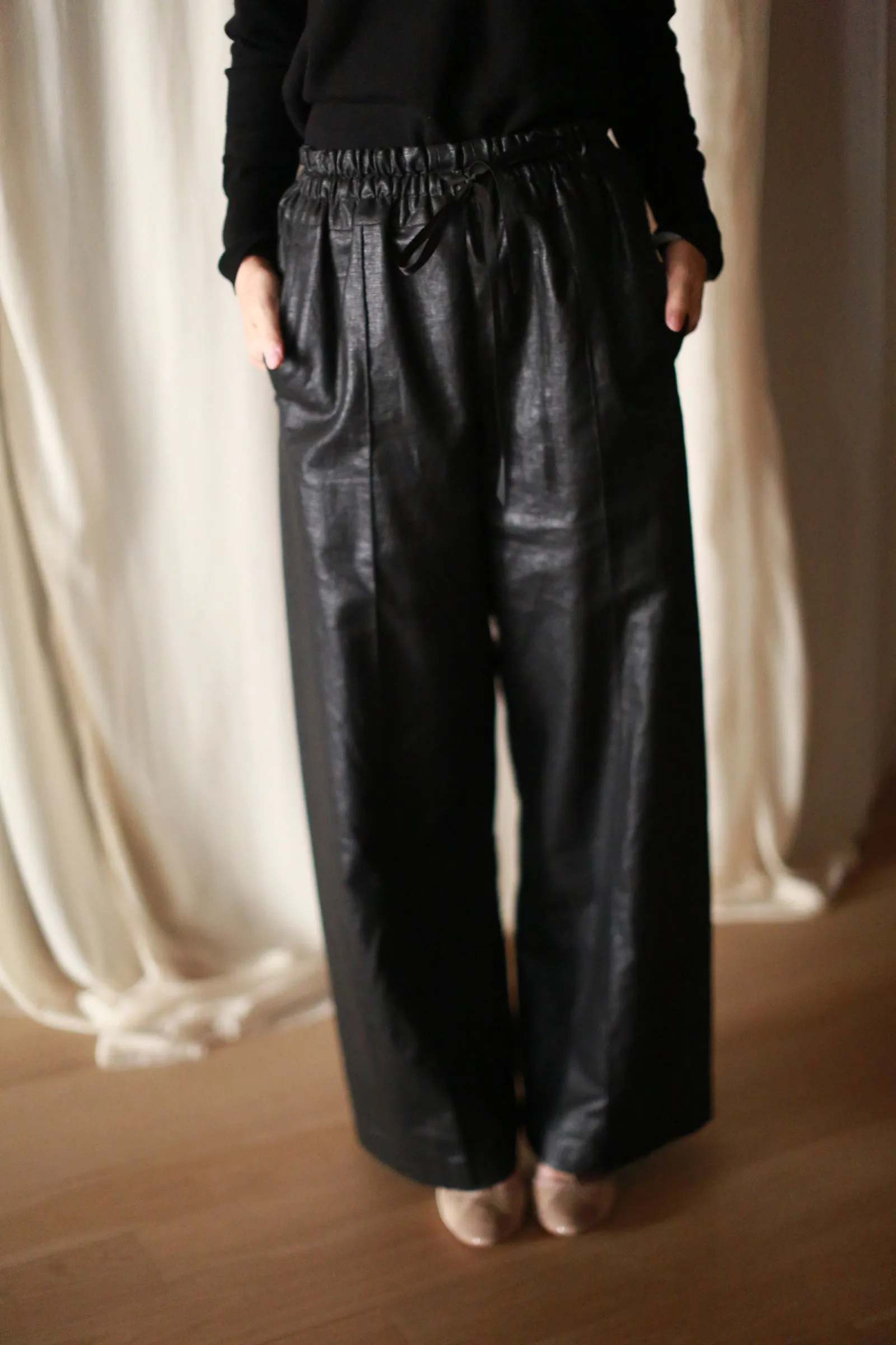 Waxed Linen Trousers