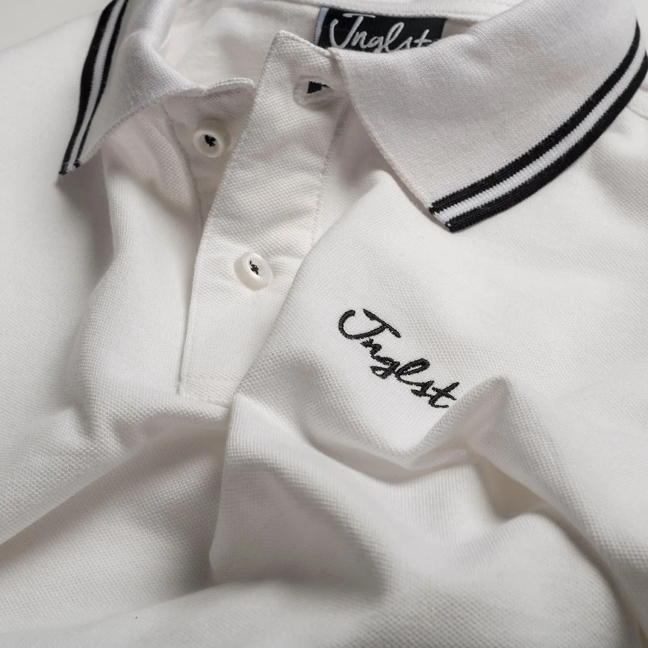 White Jnglst Polo Shirt with Black Detailing