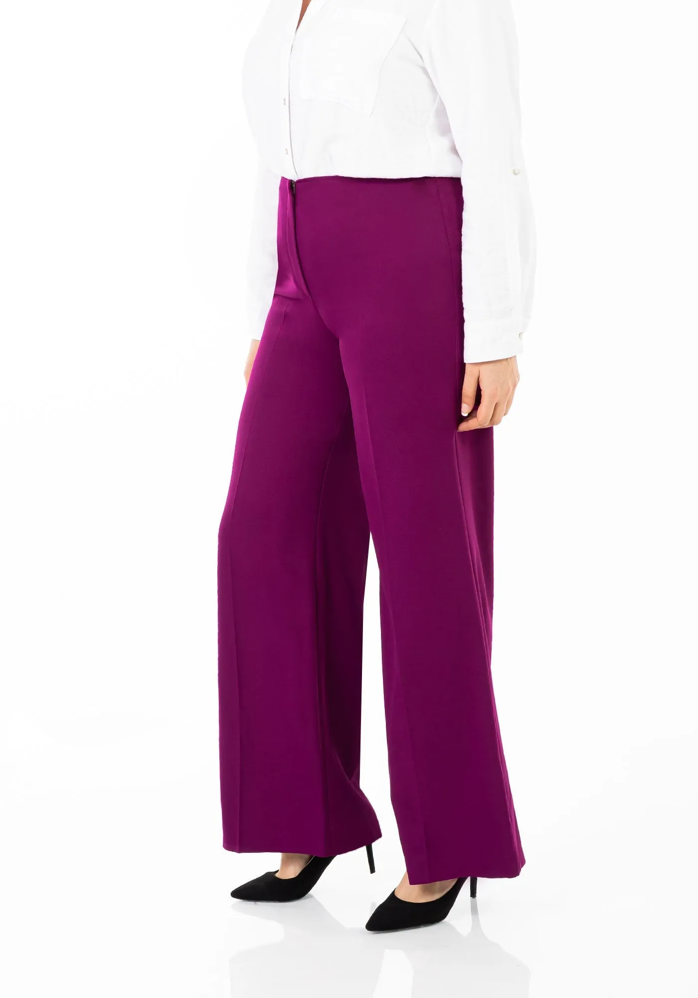 Wide Leg Pants - Regular & Plus Size Flare Trousers