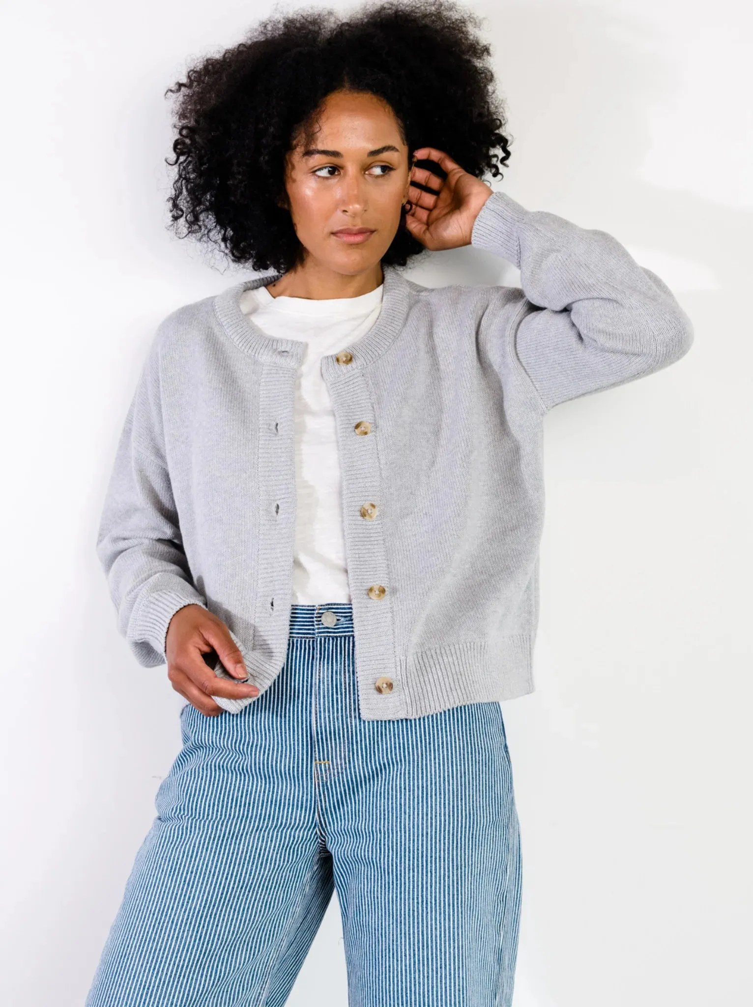 Willow Classic Cardigan - Heather Grey