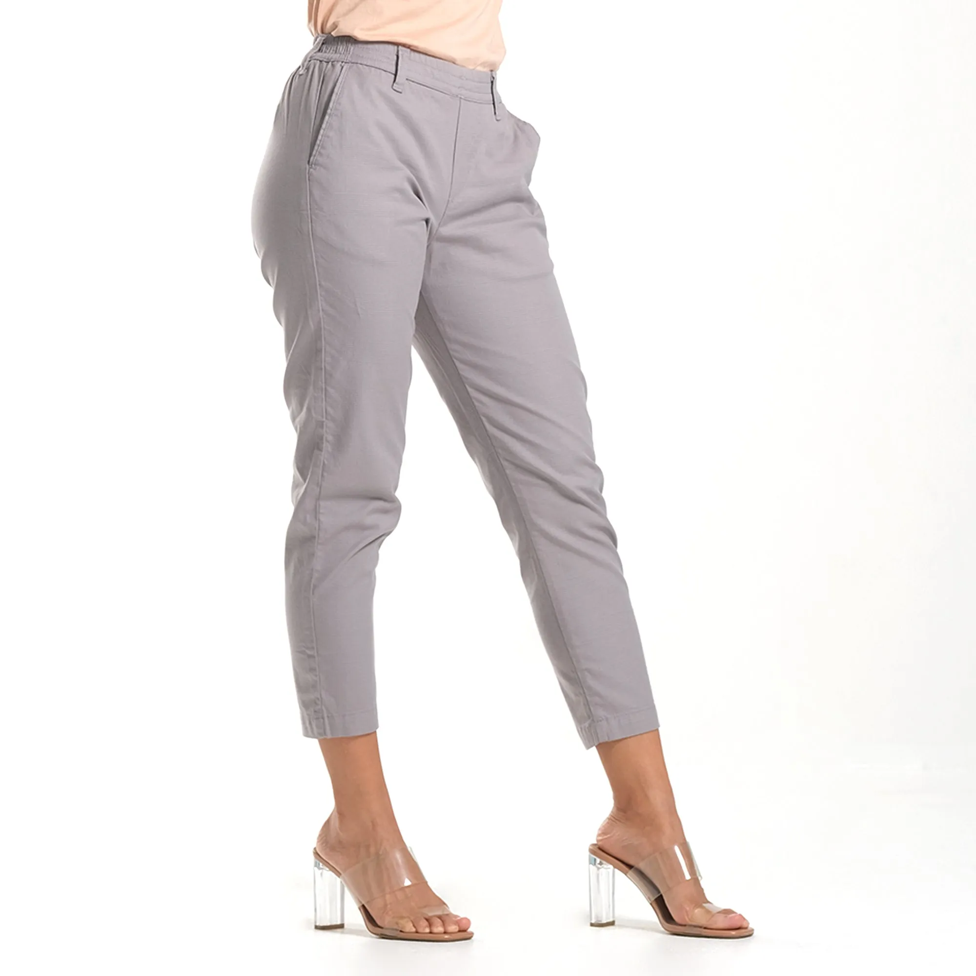 WOMENS TONAL PLAID TROUSER